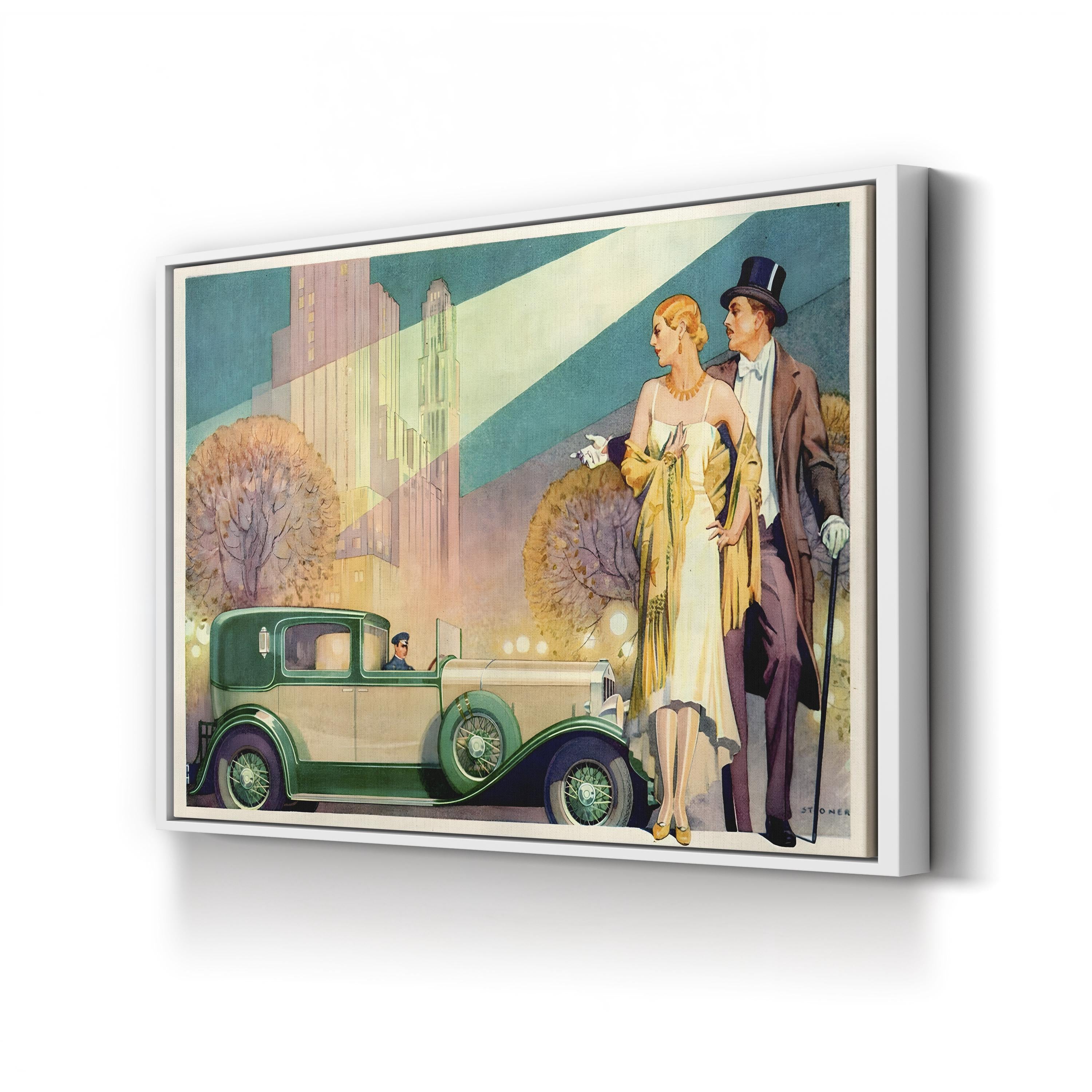 Art Deco French Fashion, 1920s – Period Illustration Wall Art | Vintage Parisian Canvas Print