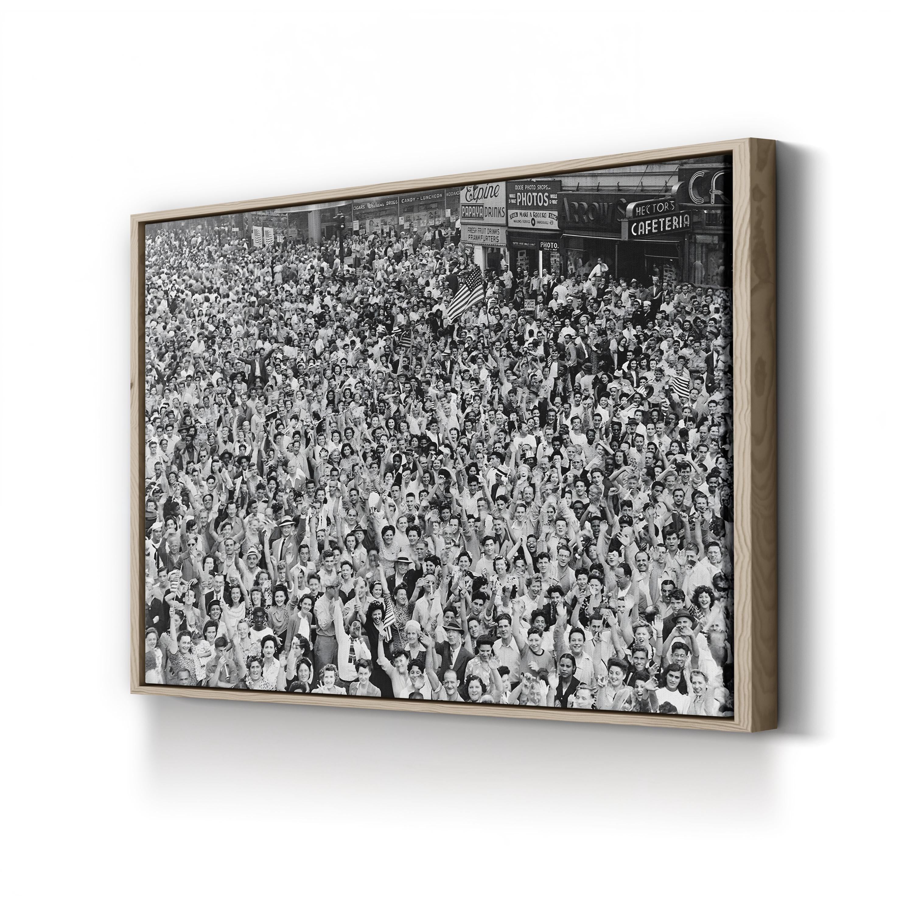 V-J Day in Times Square, 1945: WWII Victory Celebration Photograph Print
