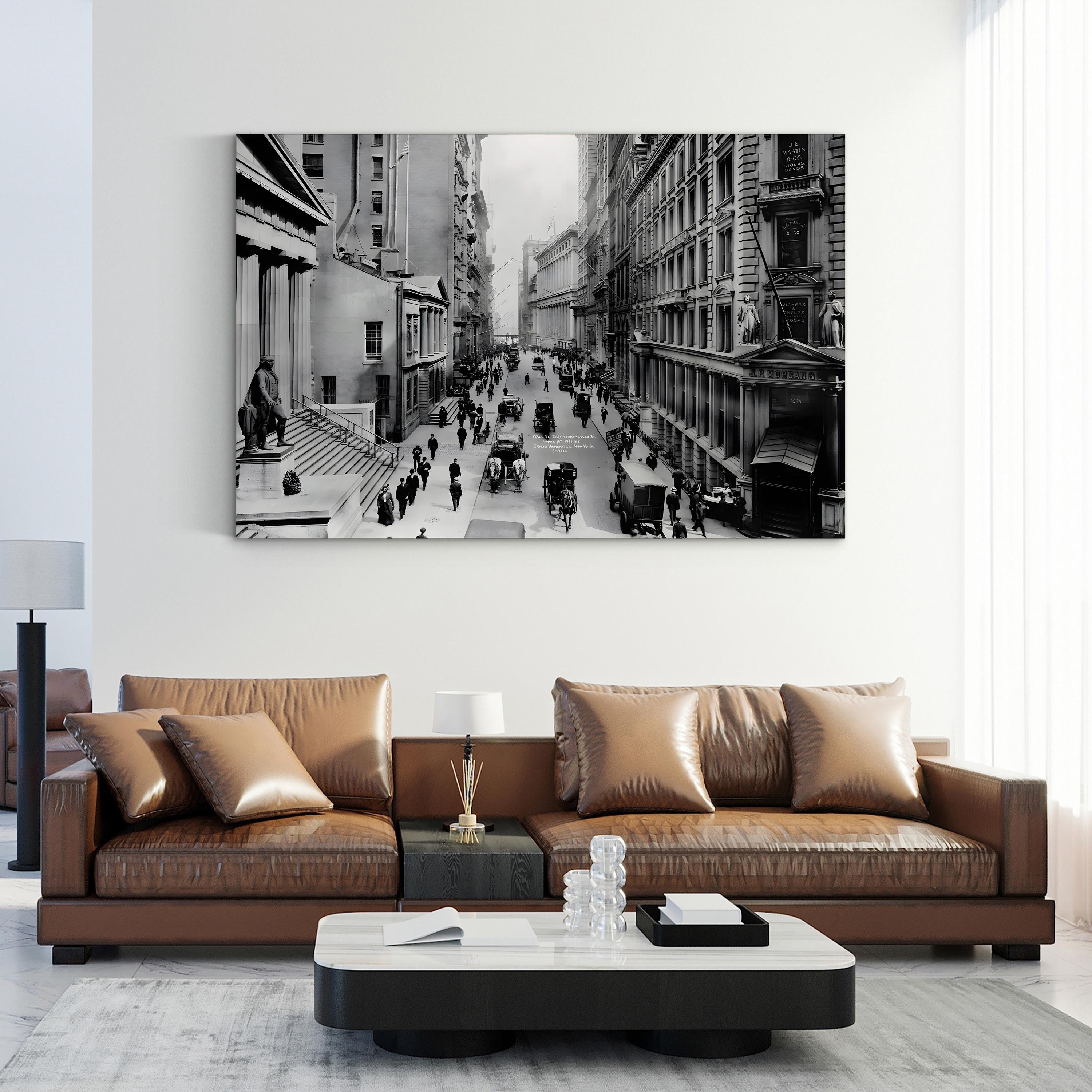 Wall Street, 1911 – Vintage Photography Wall Art | Black & White NYC Canvas Print