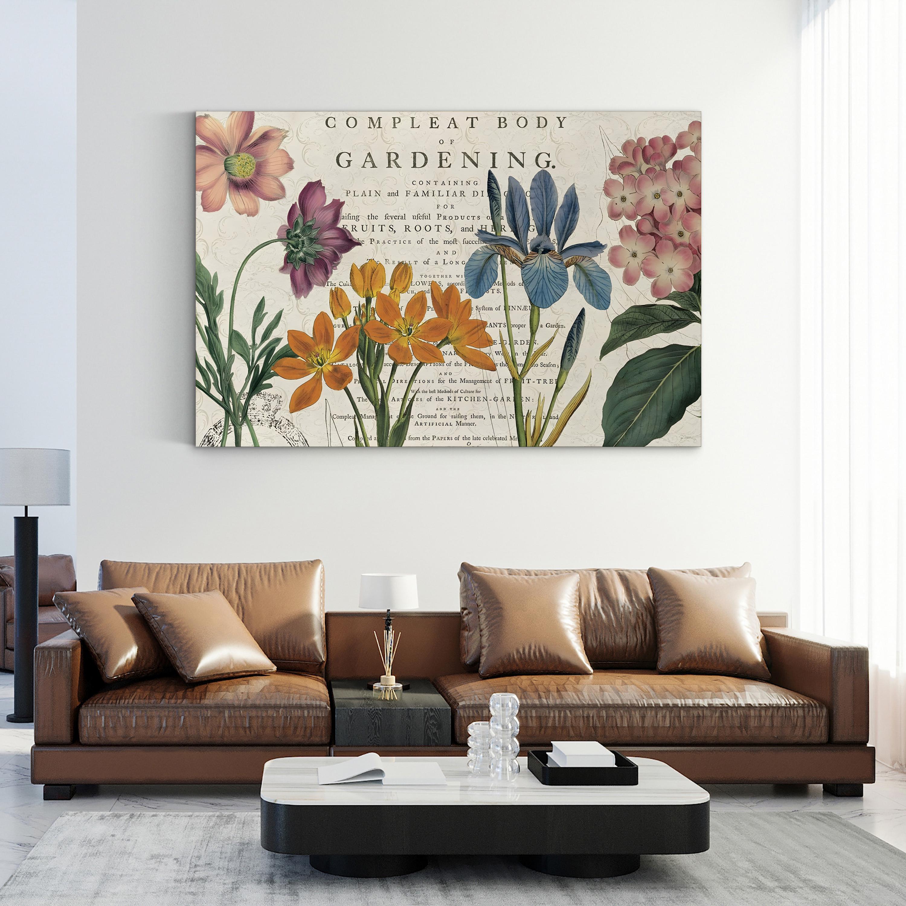 Vintage Botanical Canvas Print: Flowers & Gardening Guide