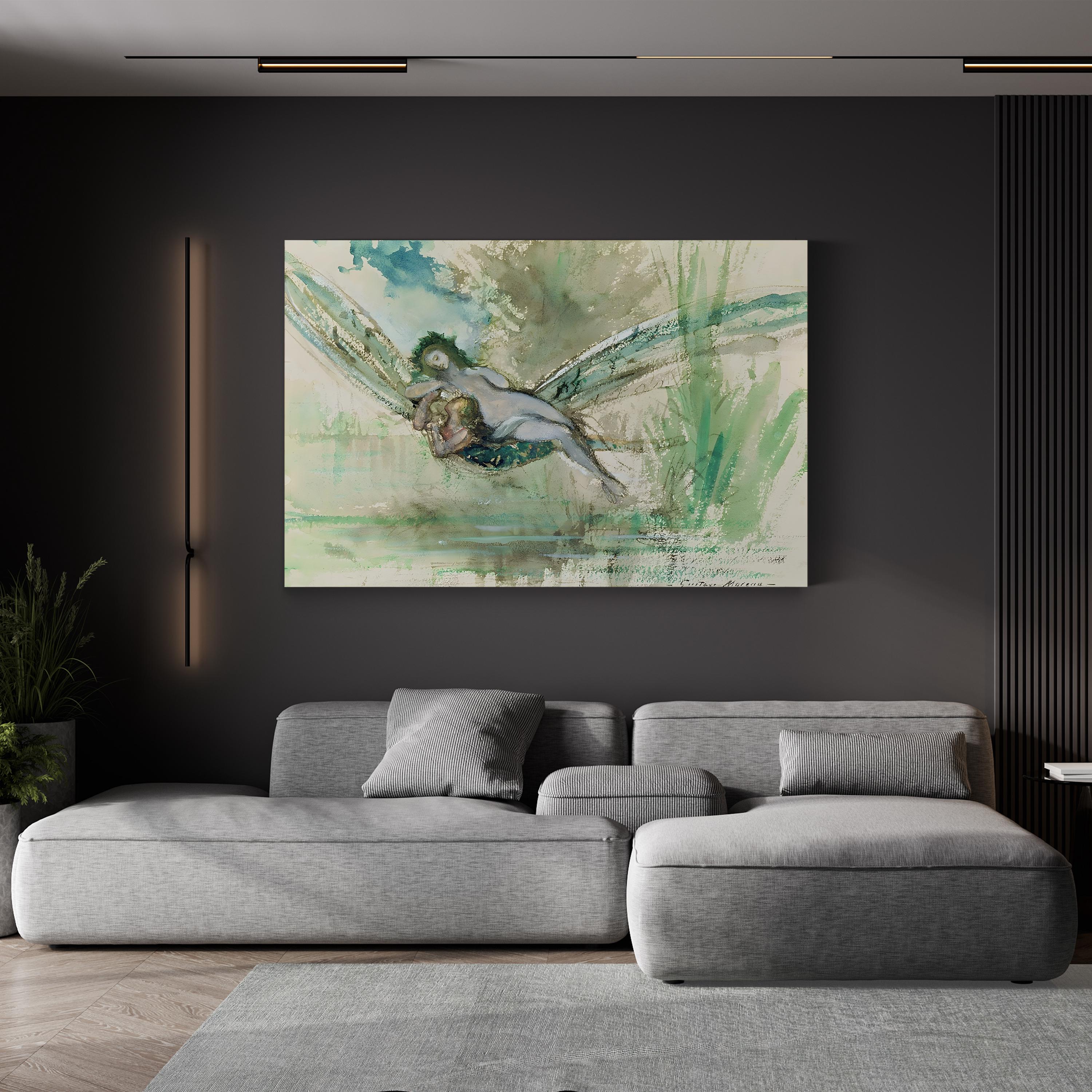 Dragonfly, c. 1884 Wall Art by Gustave Moreau | Symbolist Watercolor Illustration Print