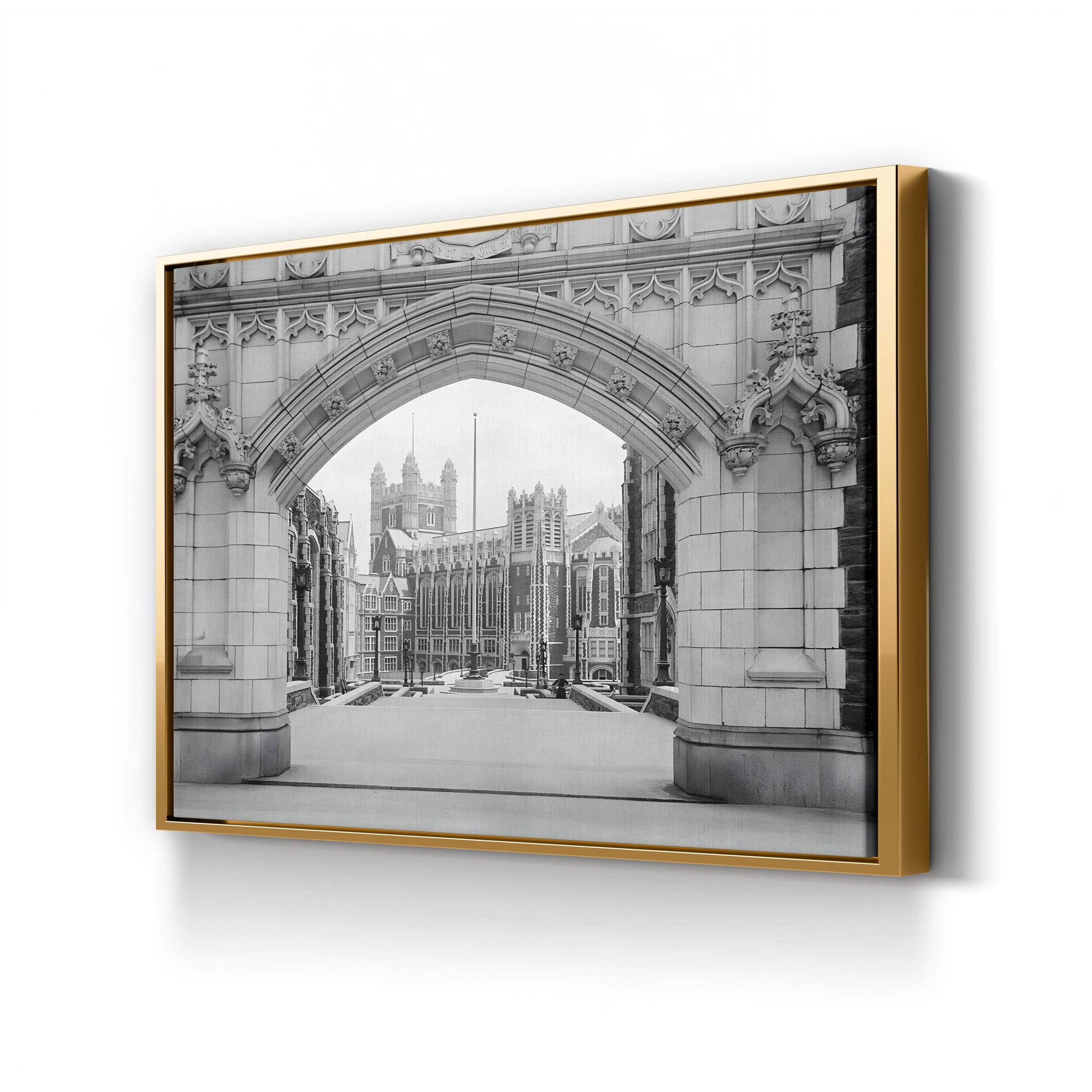 College of the City of New York Gate, 1905 – Vintage Photography Wall Art | Black & White Campus Canvas Print