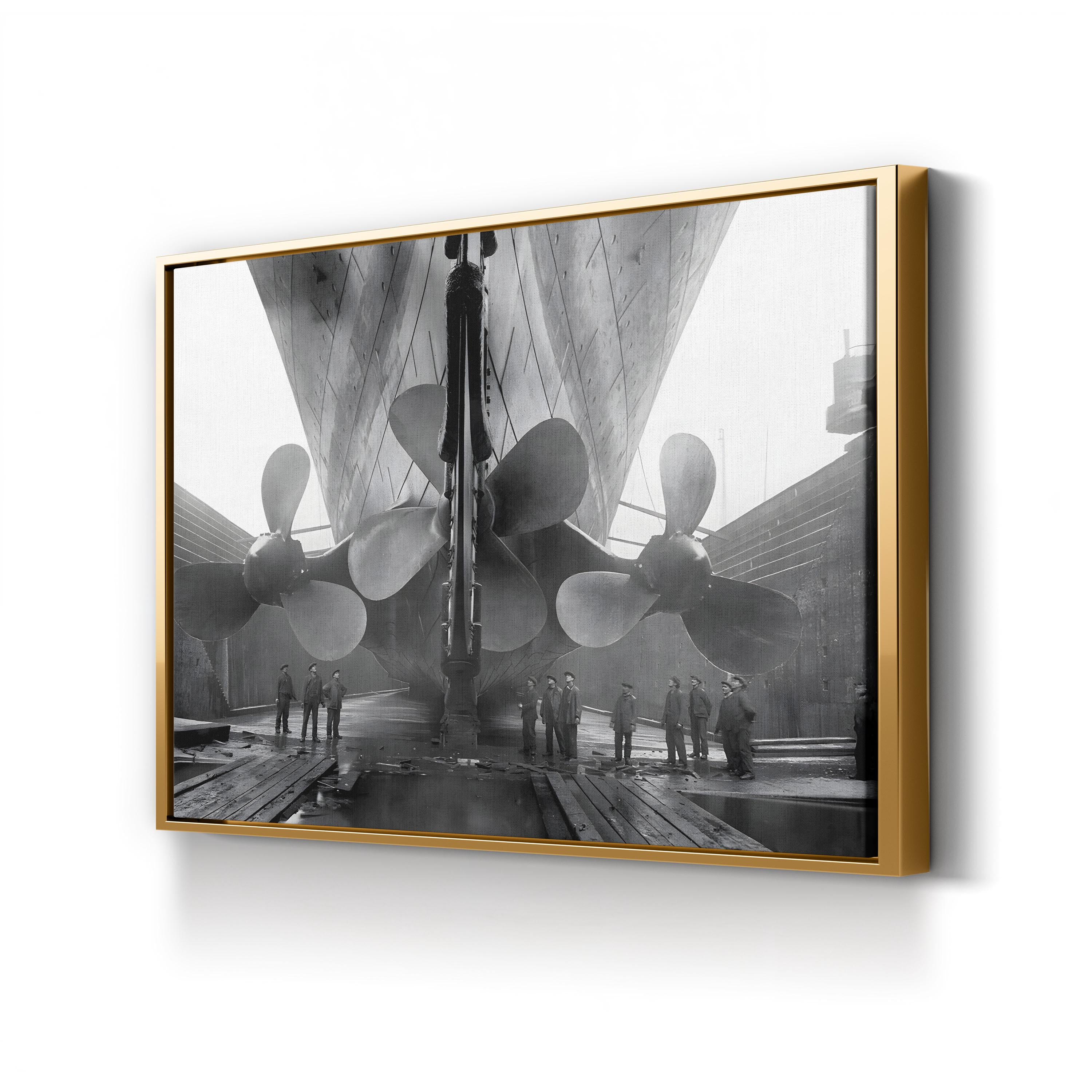 Titanic Propellers Canvas Print – Vintage Nautical Ship Photography