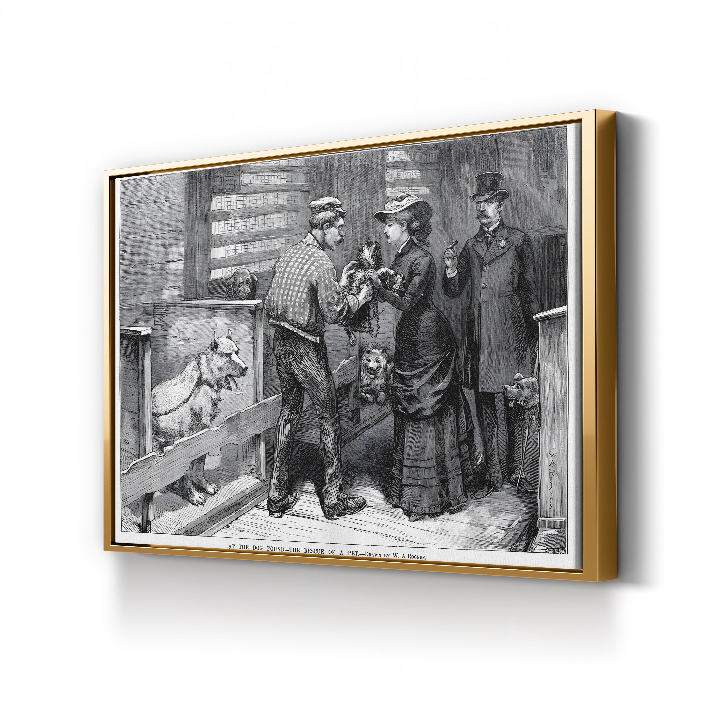 1883 New York Dog Pound – Period Illustration Wall Art | Victorian Reportage Canvas Print