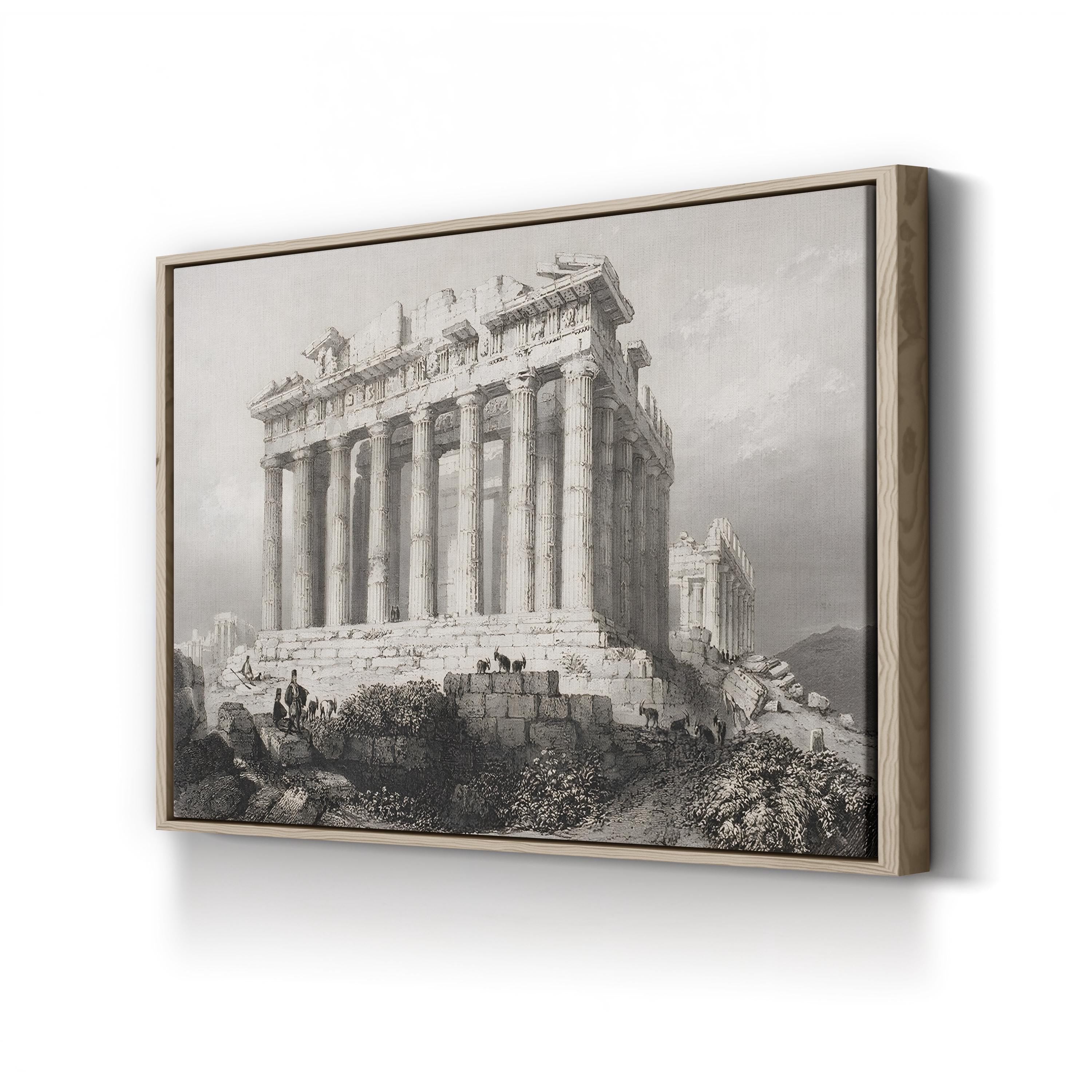 he Parthenon at Athens, Greece Wall Art by William Henry Bartlett – Classical Engraved Architectural