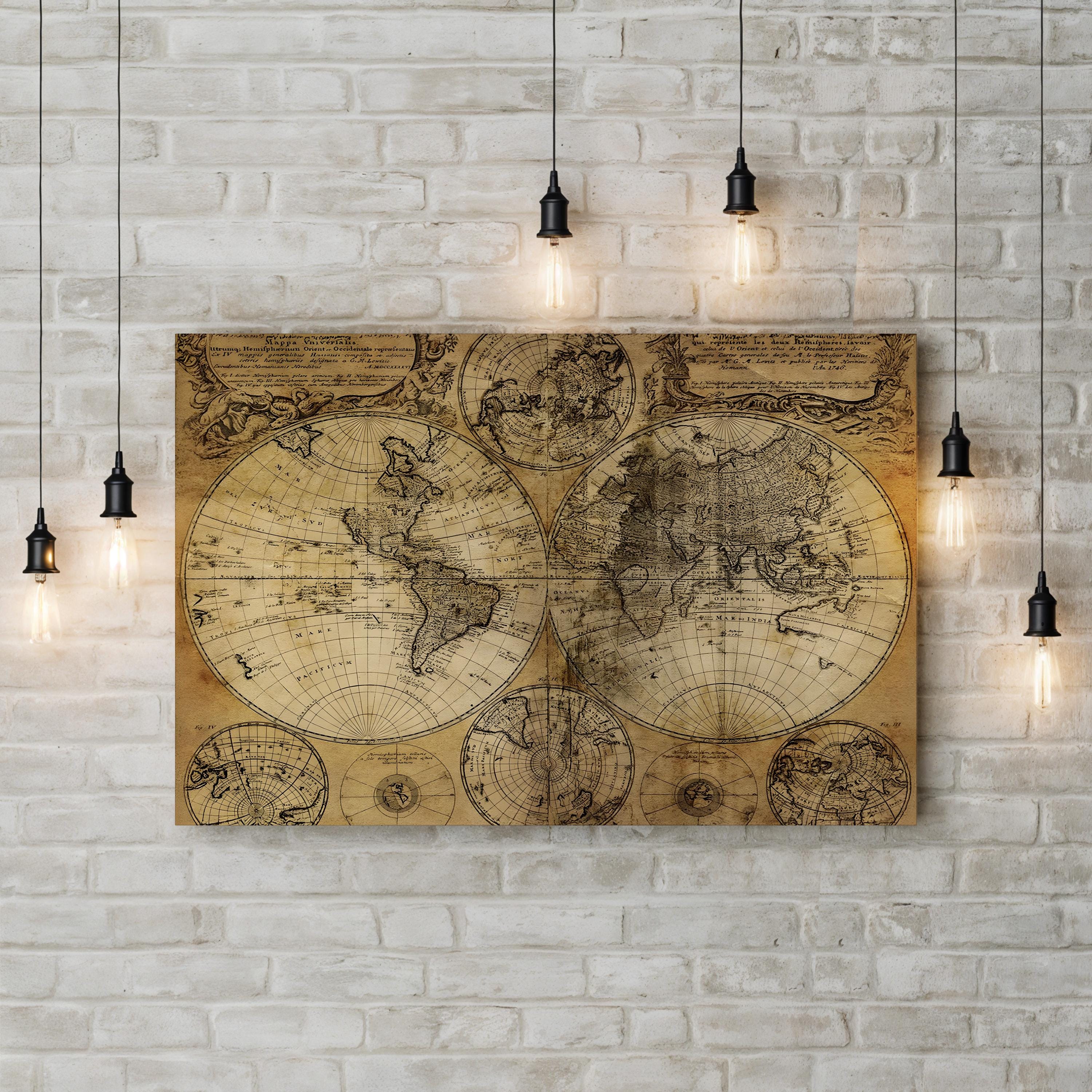 Old World Map, 17th Century – Historical Map Wall Art | Antique Cartography Canvas Print
