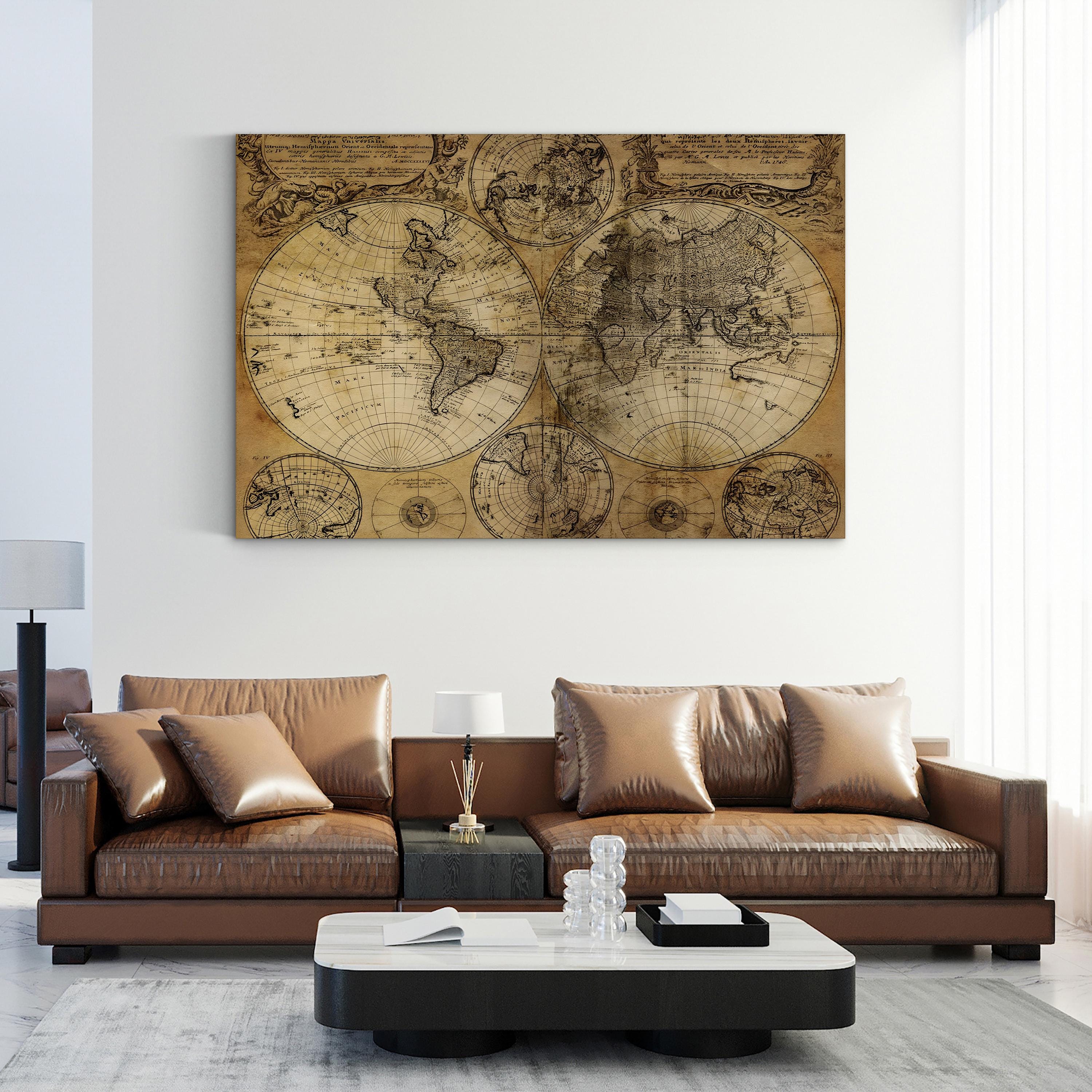 Old World Map, 17th Century – Historical Map Wall Art | Antique Cartography Canvas Print