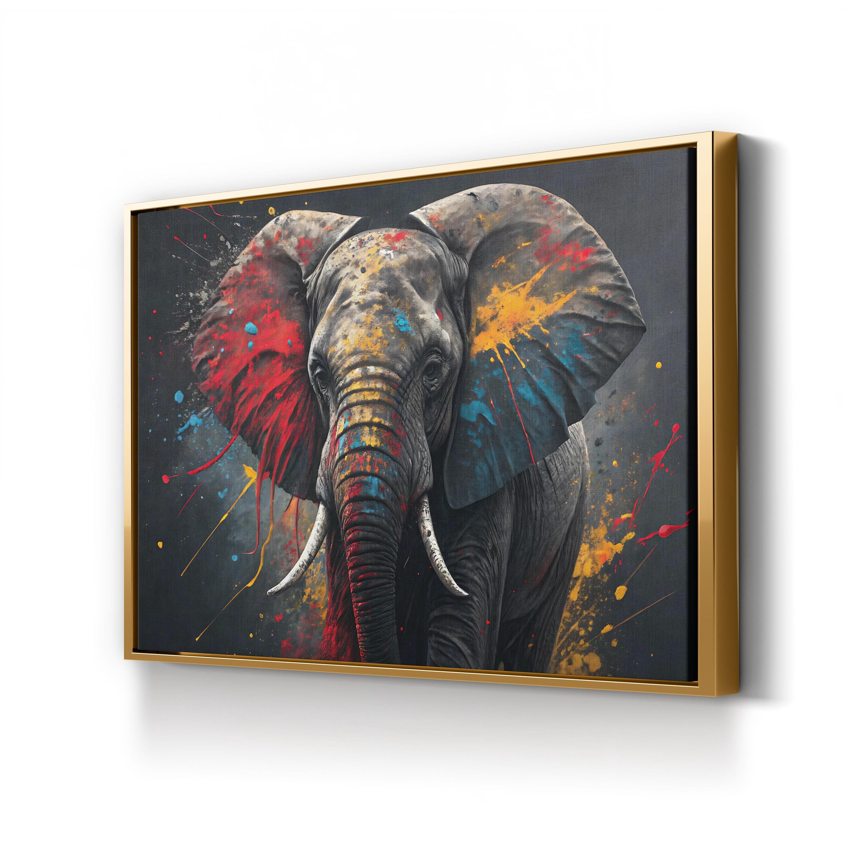 Elephant Graffiti Art Wall Art – Abstract Wildlife | Modern Pop Art Canvas Print