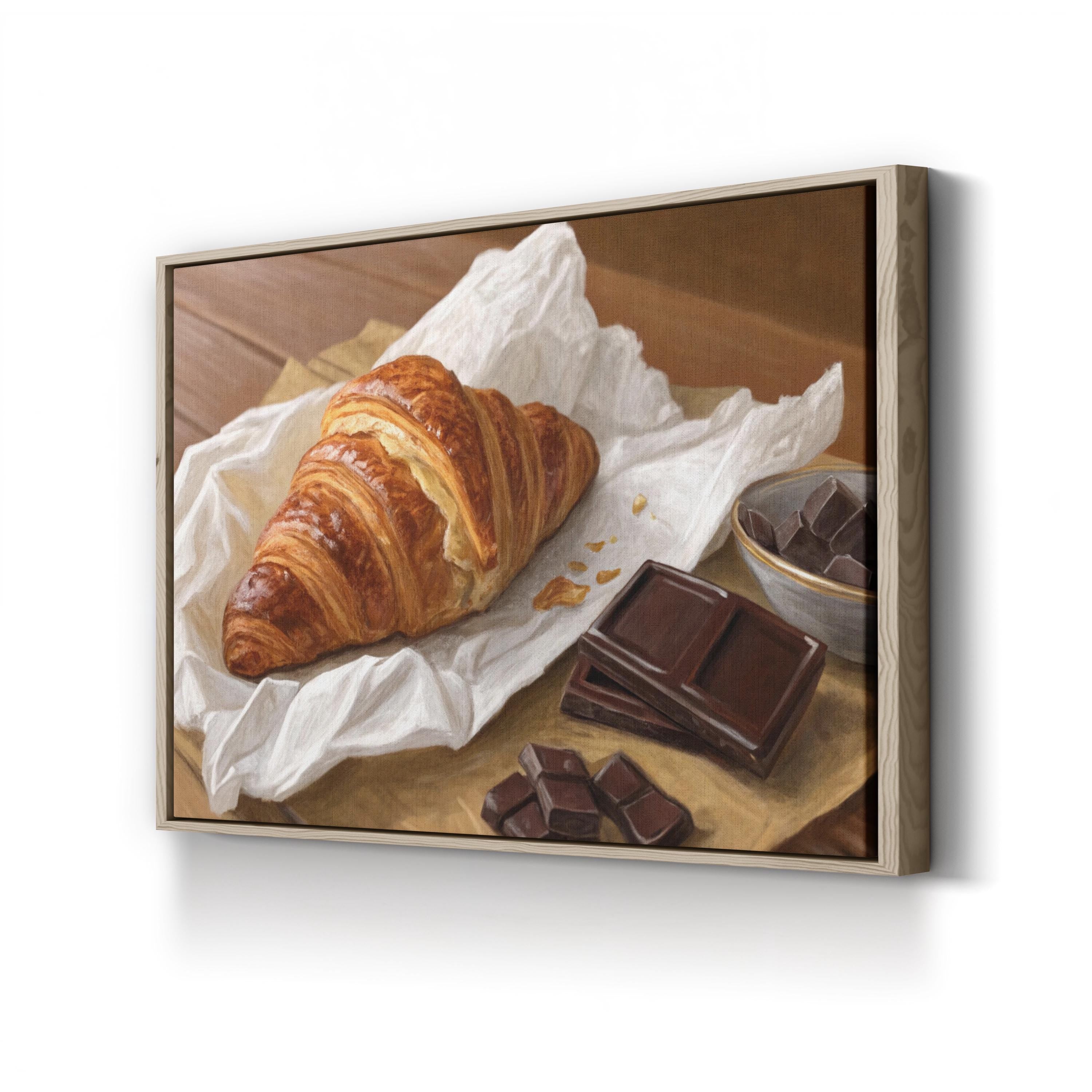 French Bakery Kitchen Croissant & Chocolate Still Life  Wall Art