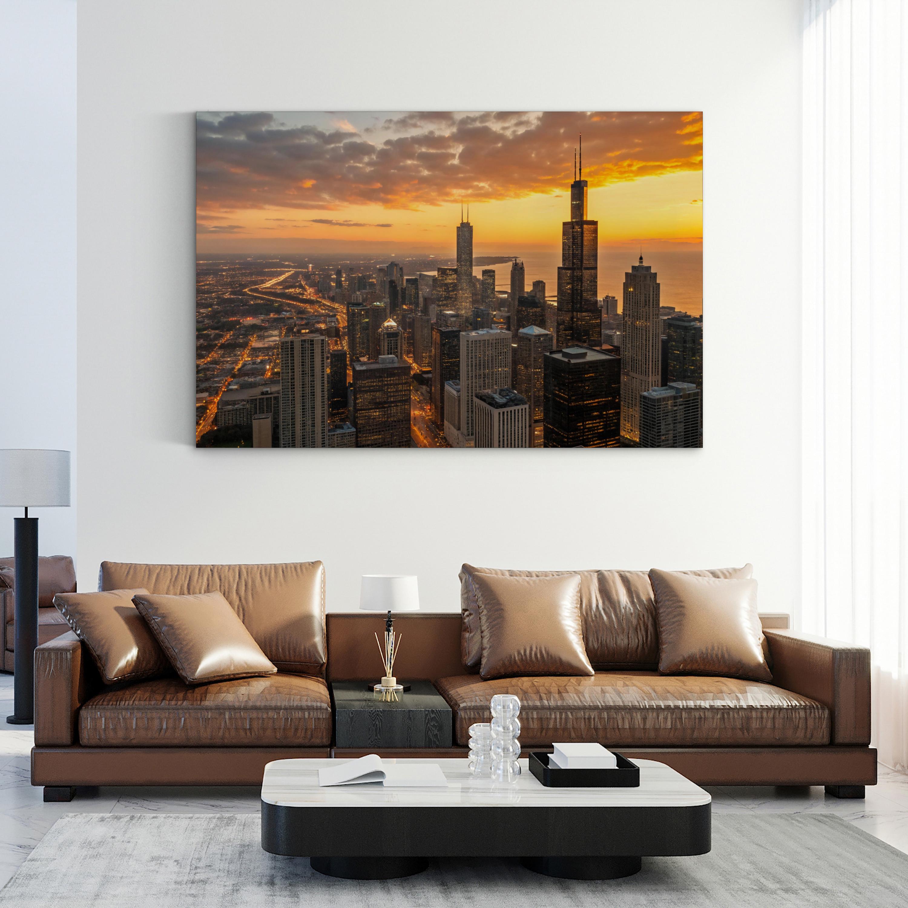 Chicago Cityscape at Golden Hour