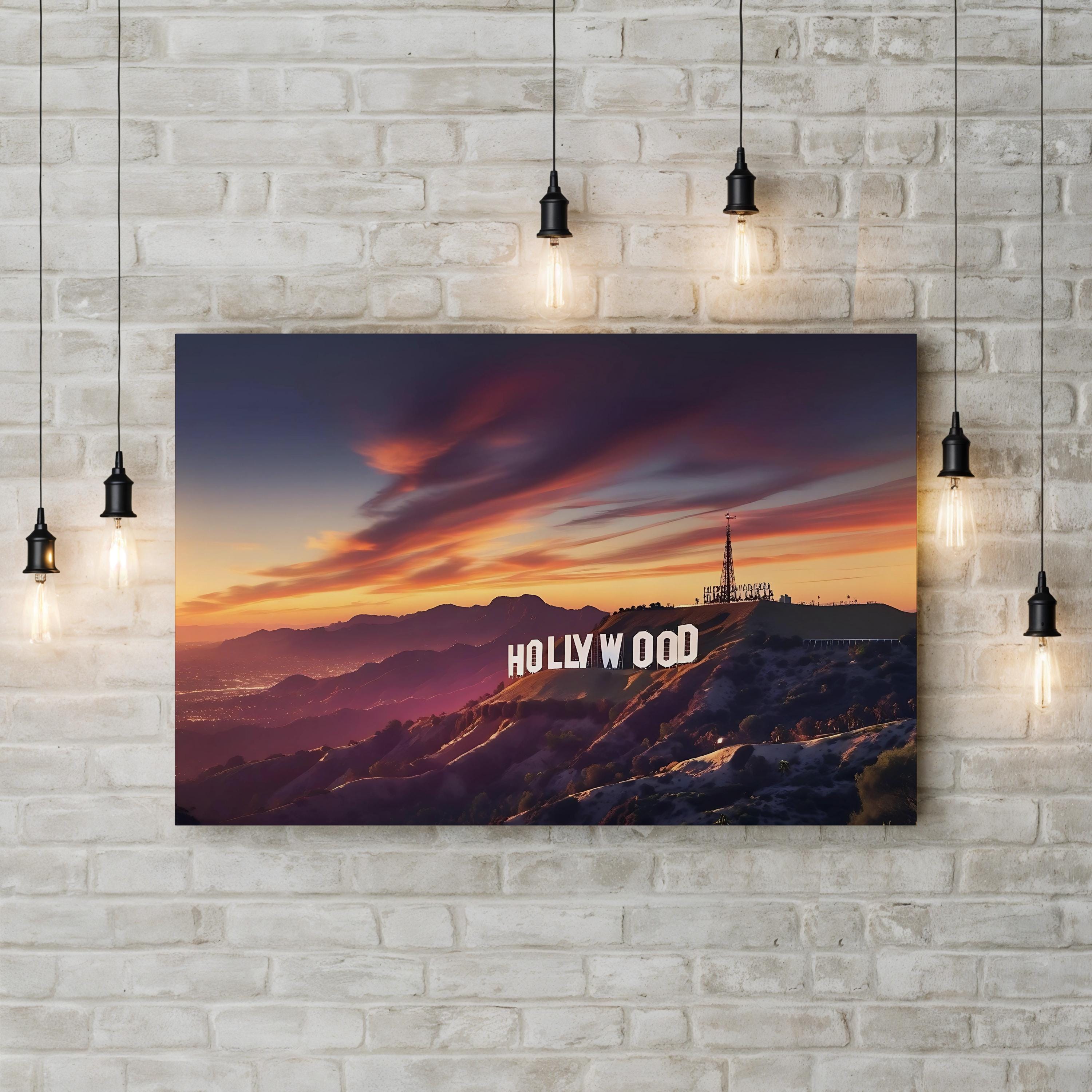 Hollywood Sign at Sunset Wall Art