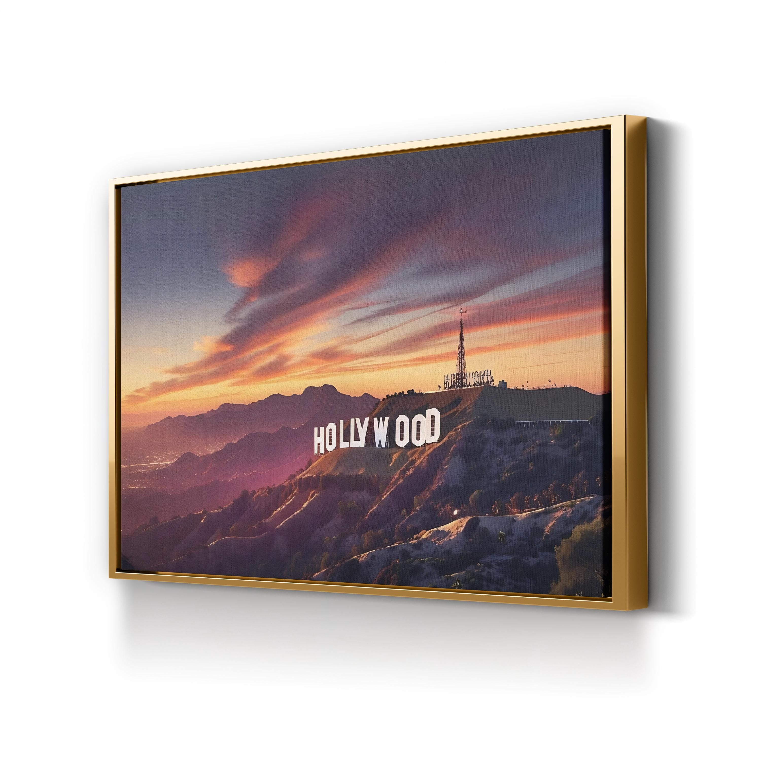 Hollywood Sign at Sunset Wall Art