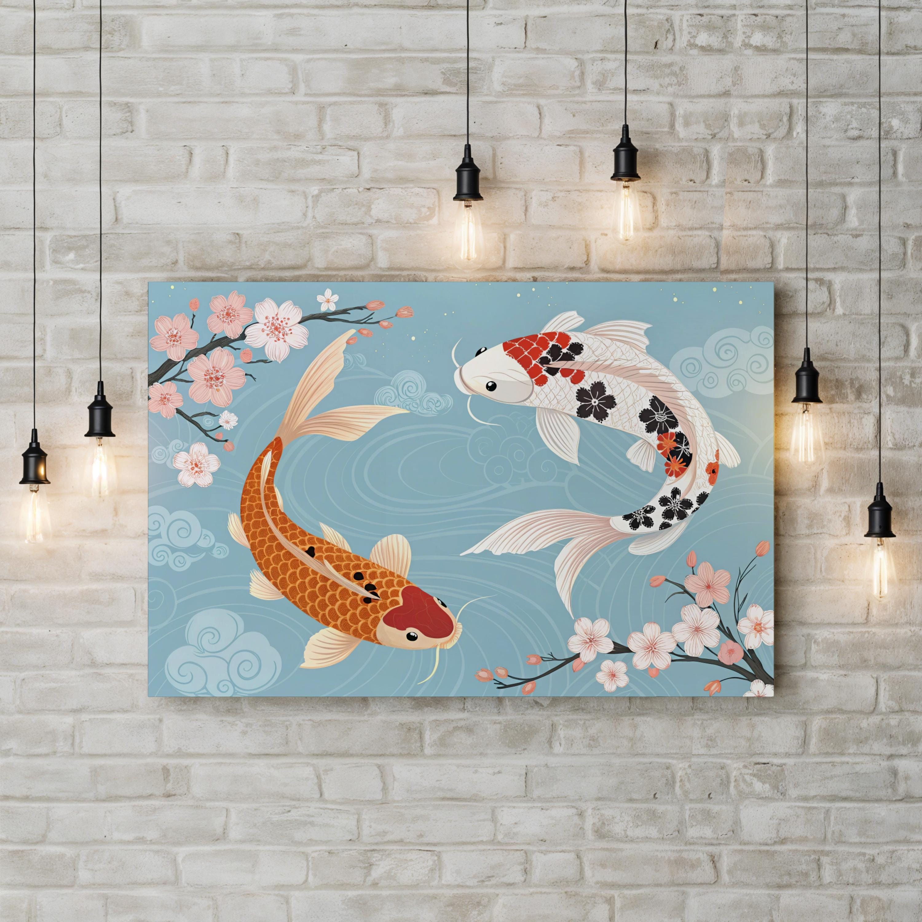 Japanese Koi Fish Wall Art