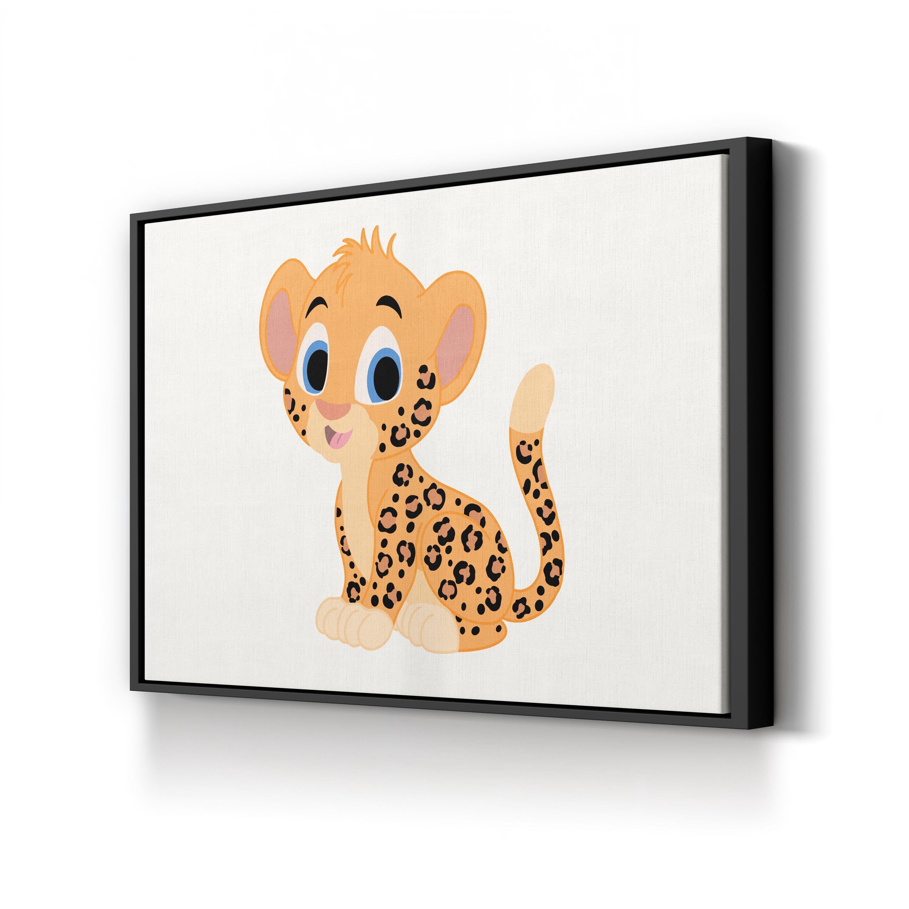Safari Leopard Nursery Jungle Animal Wall Art | Baby & Kids Room Illustration