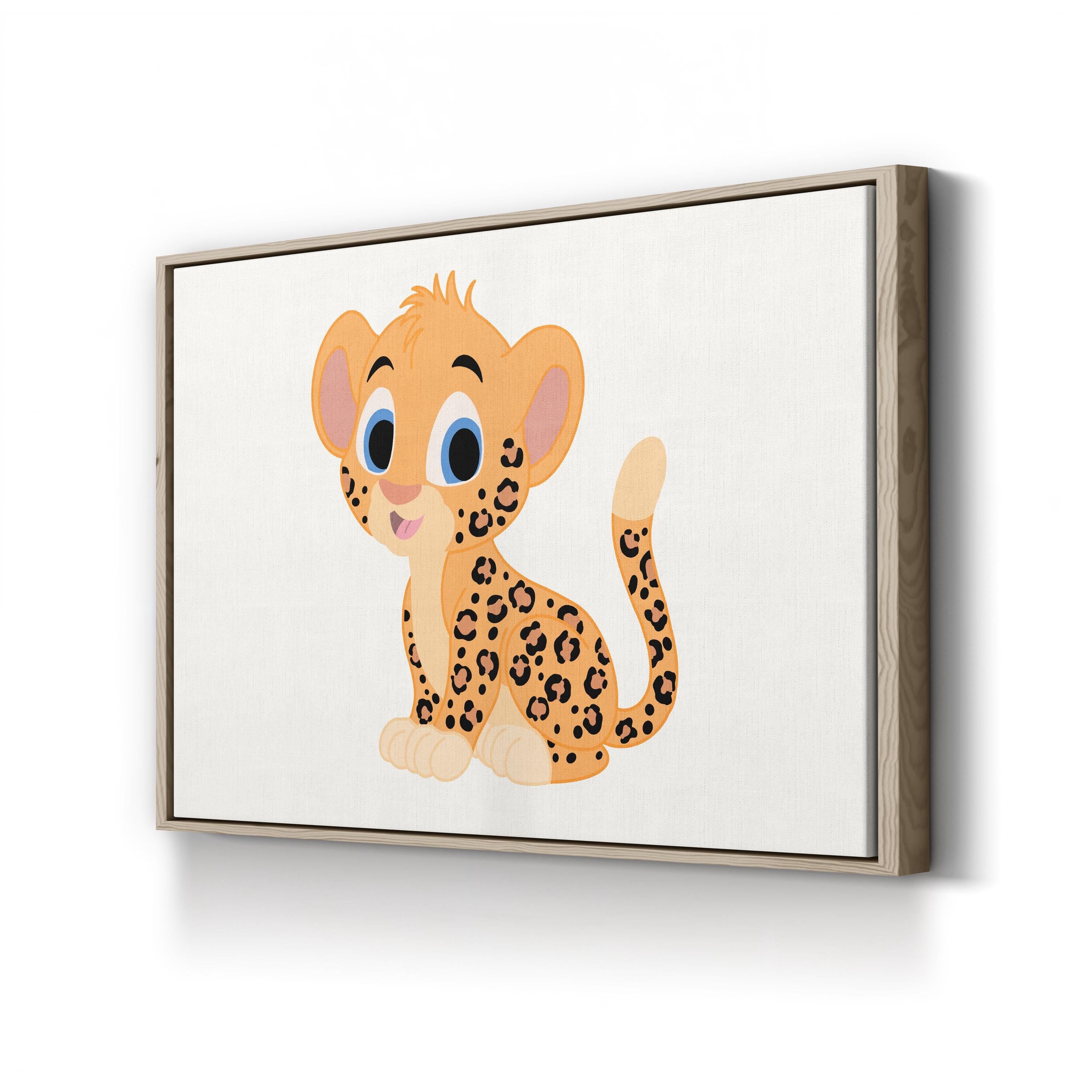 Safari Leopard Nursery Jungle Animal Wall Art | Baby & Kids Room Illustration