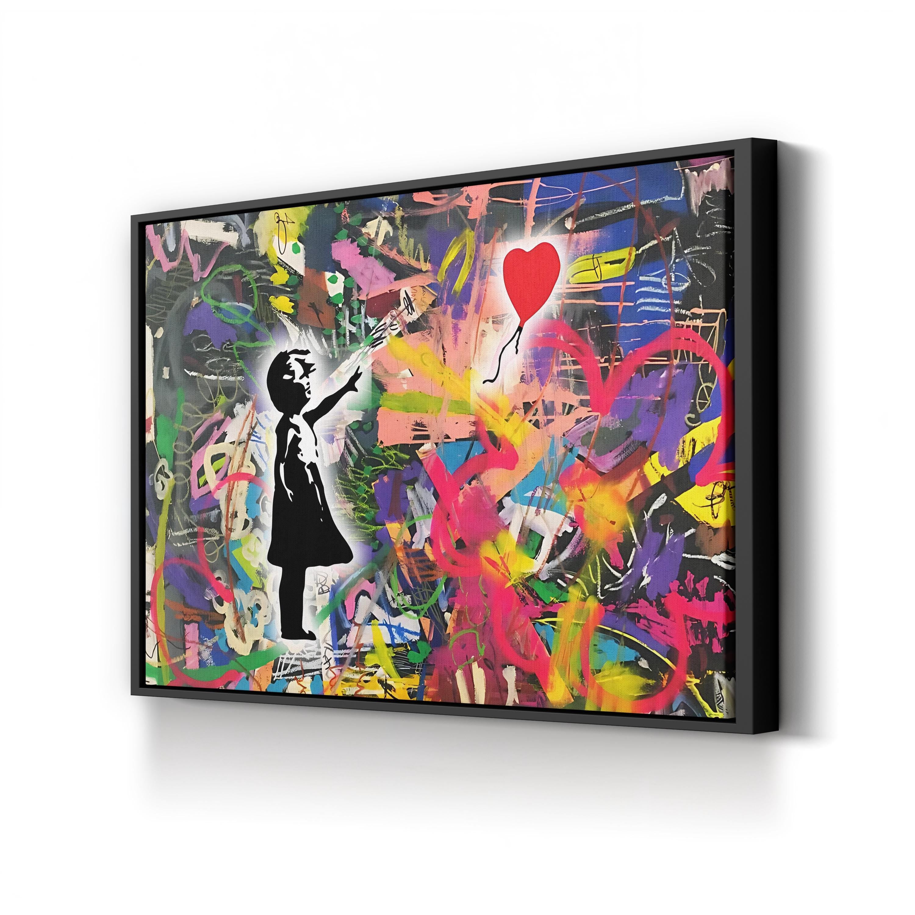Banksy Urban Street Graffiti Style Balloon Girl Canvas Art