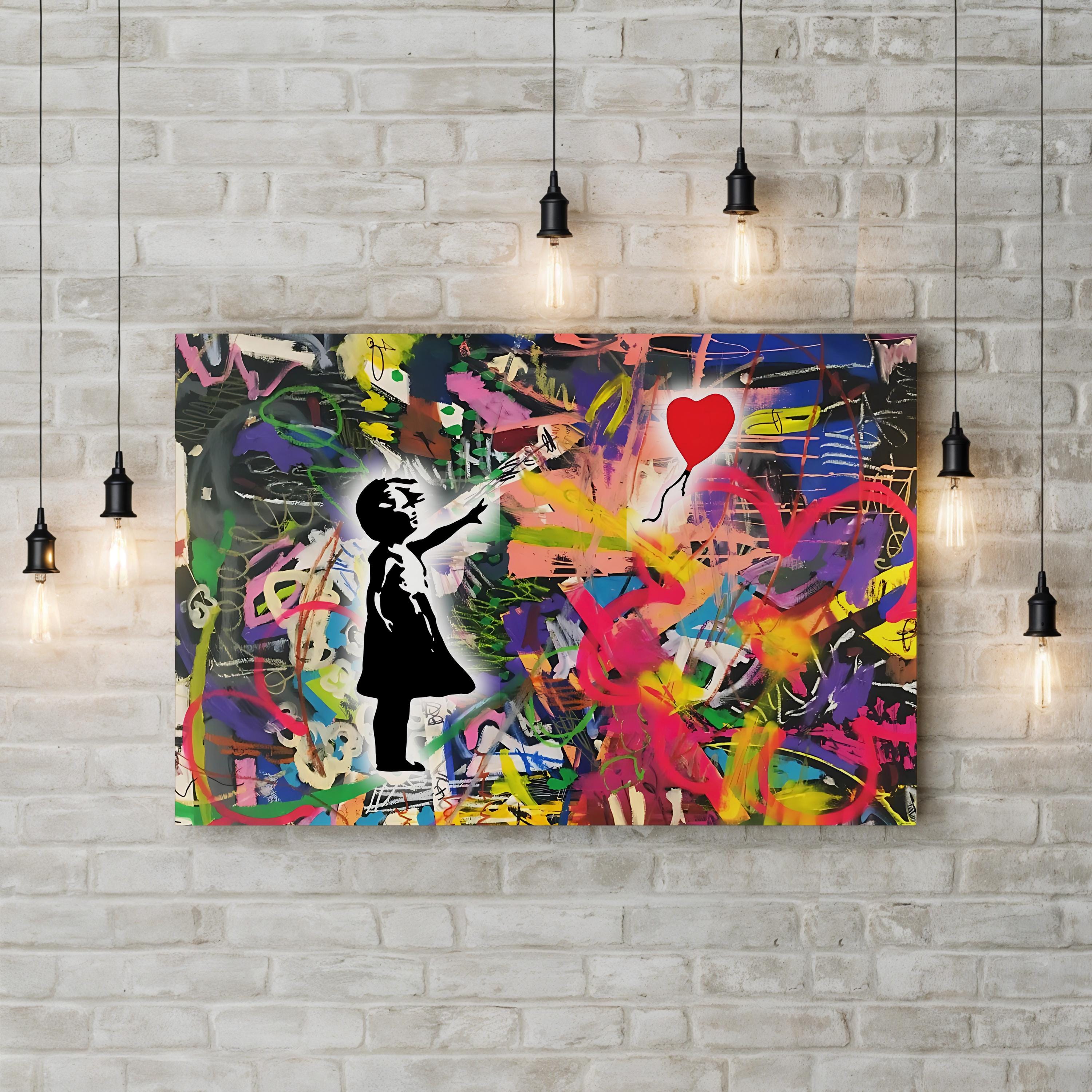 Banksy Urban Street Graffiti Style Balloon Girl Canvas Art