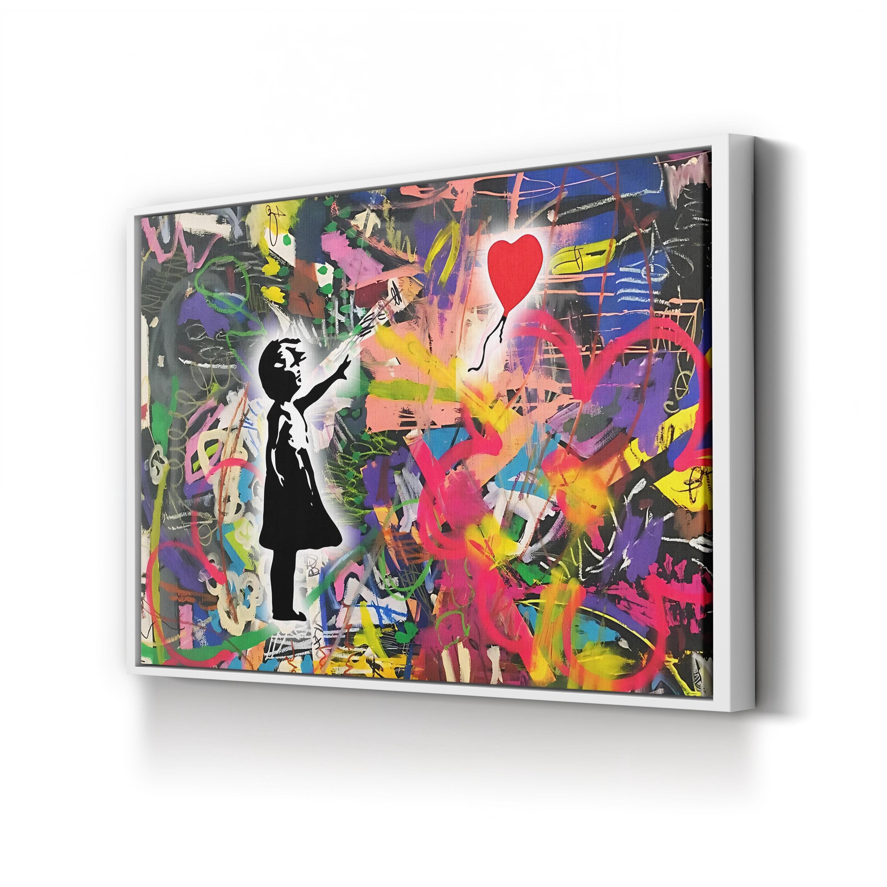 Banksy Urban Street Graffiti Style Balloon Girl Canvas Art