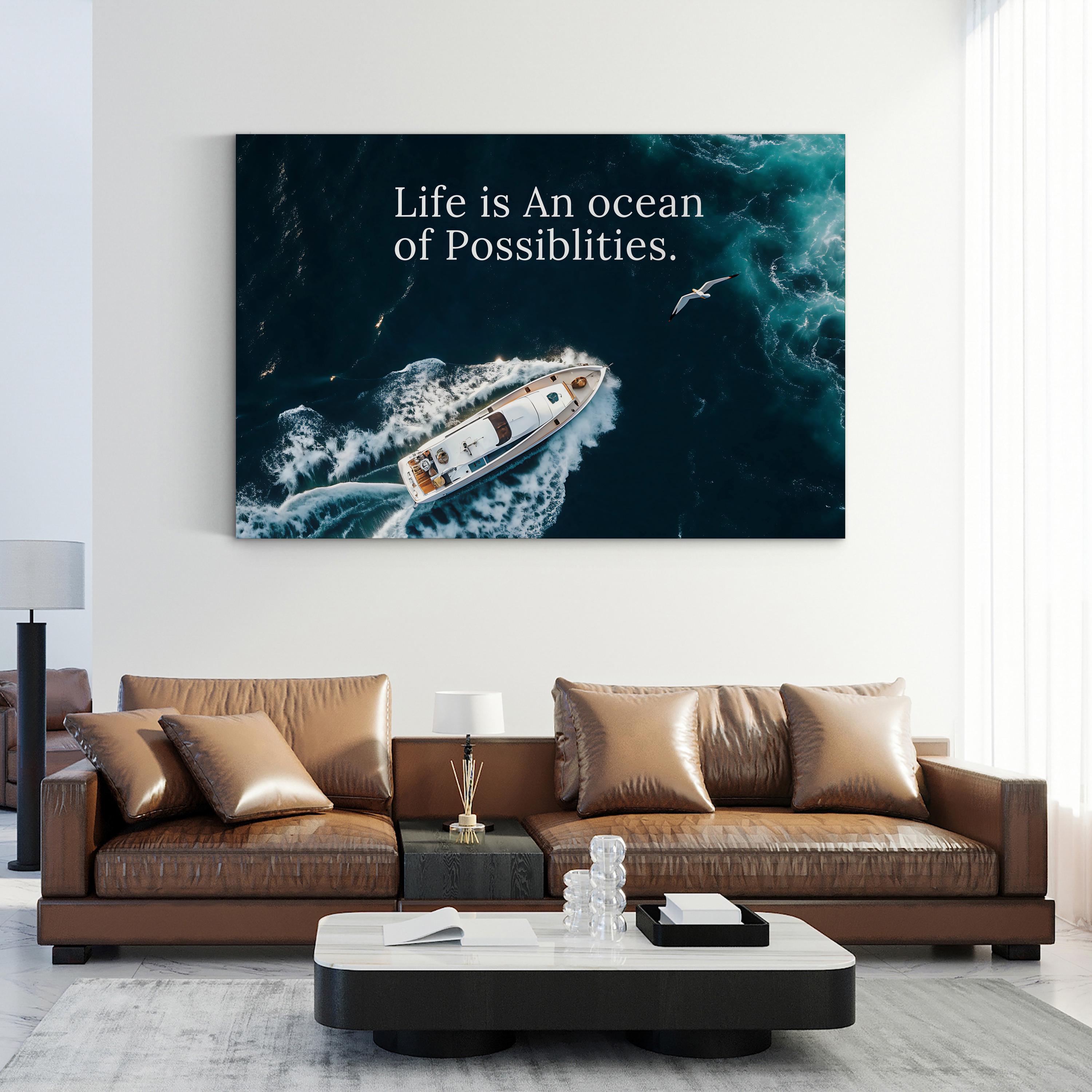 Ocean of Possibilities Motivational Quote Wall Art