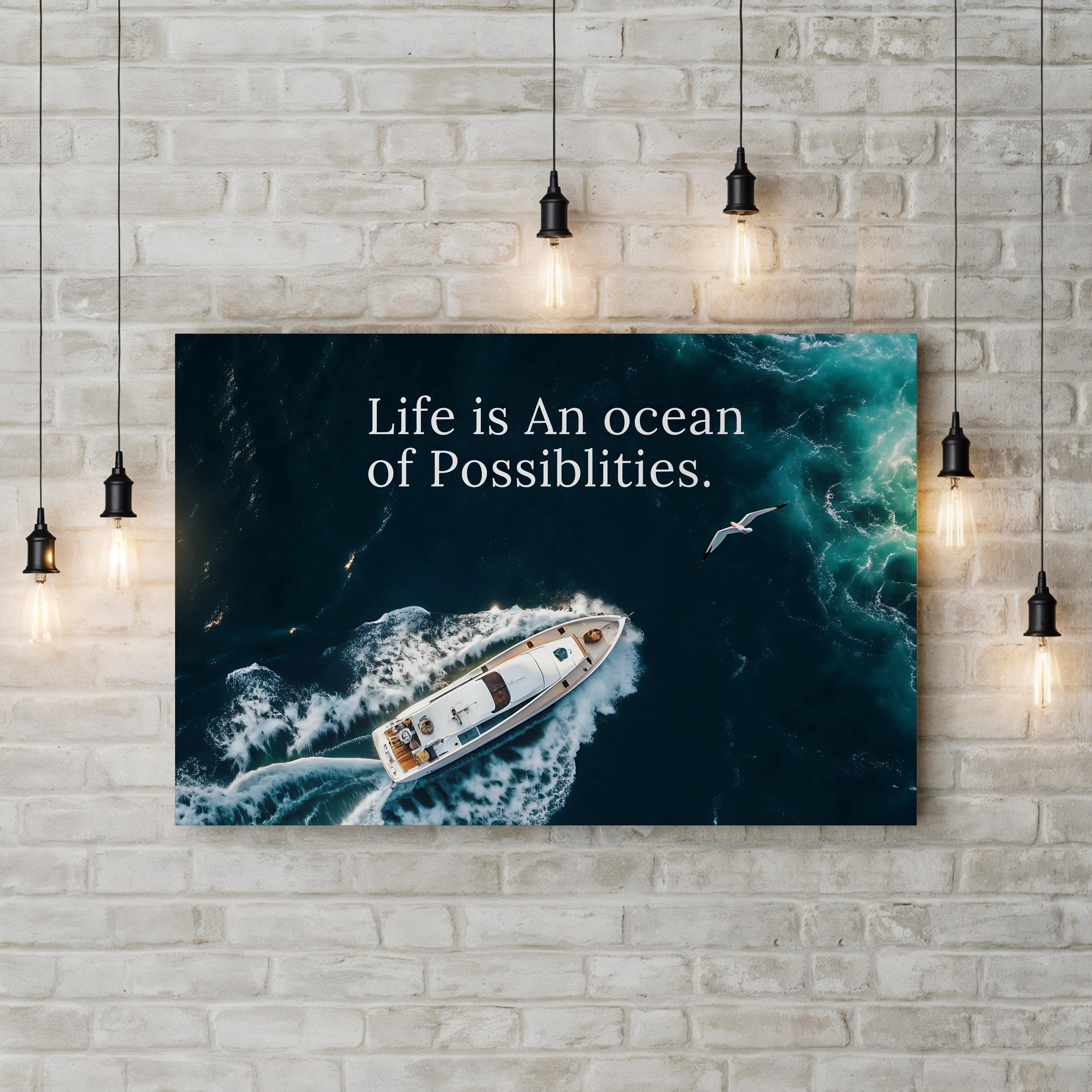 Ocean of Possibilities Motivational Quote Wall Art