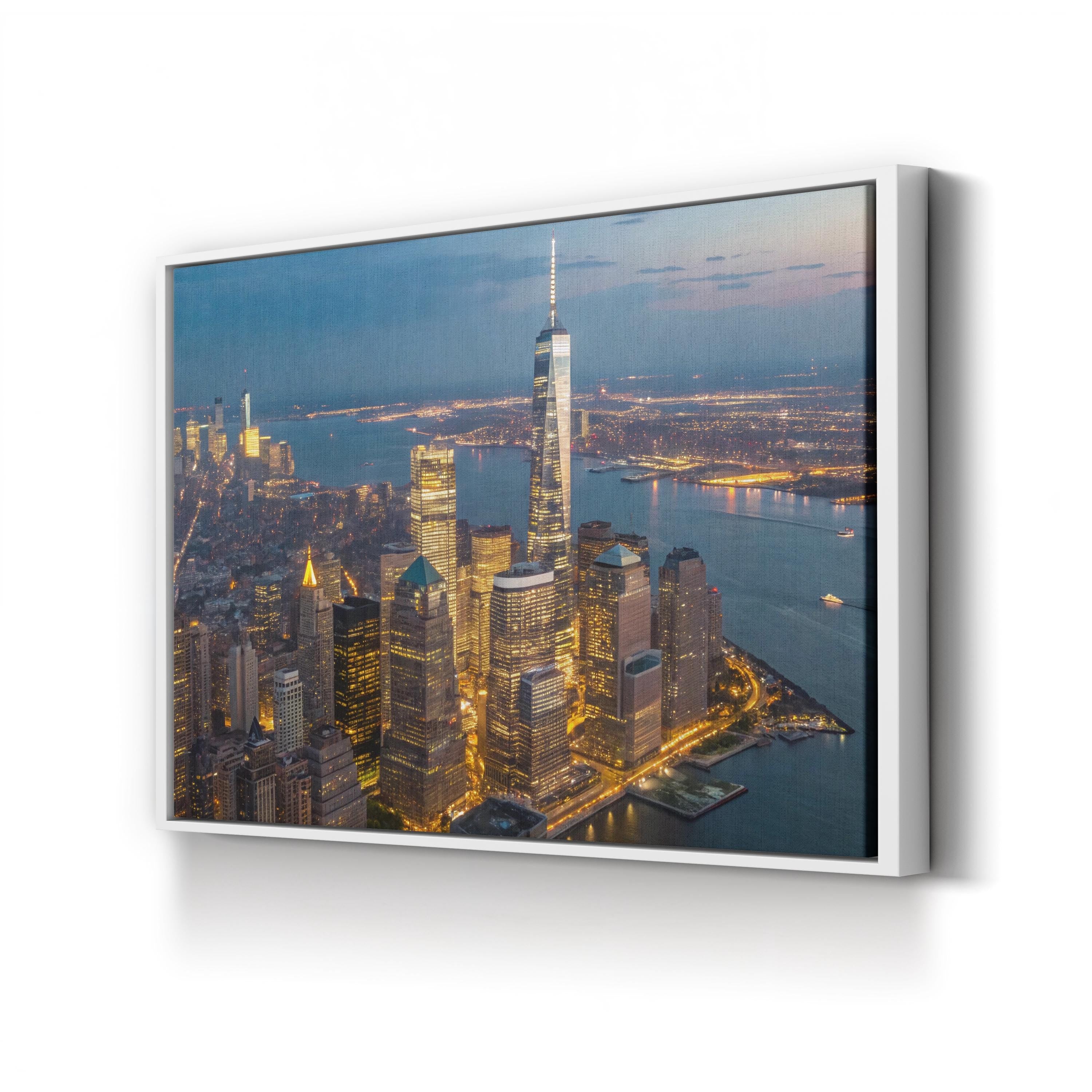 NYC Skyline Canvas Print | Manhattan Night Skyline, New York City Wall Art