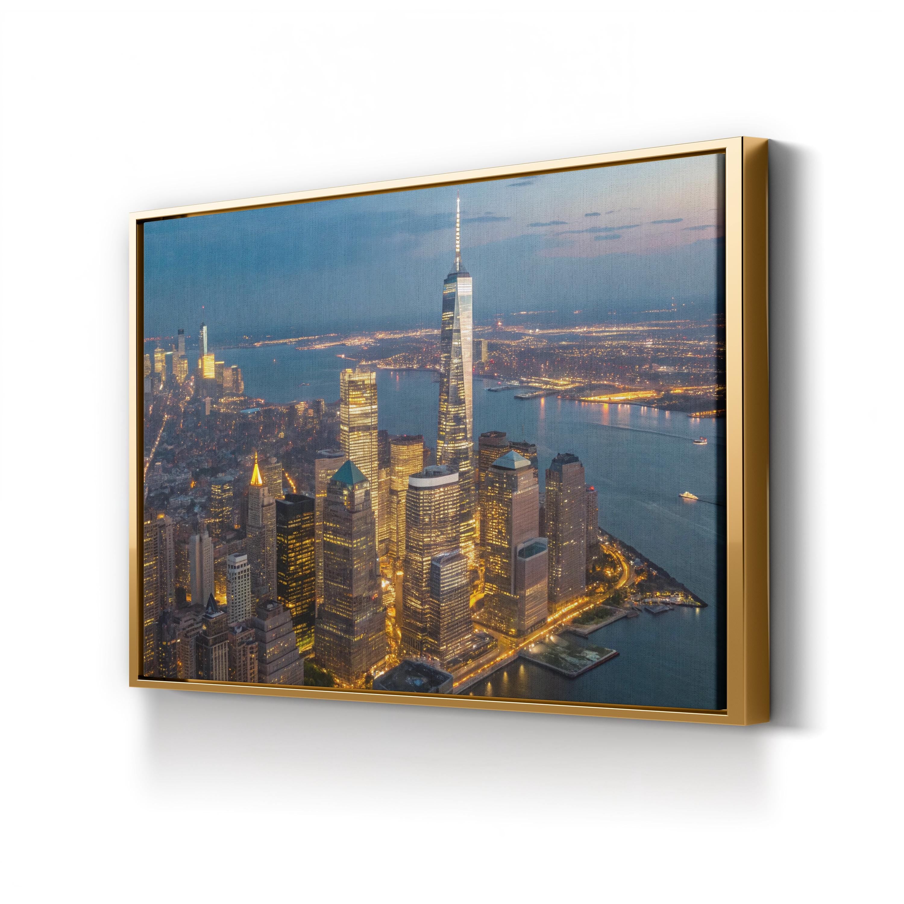 NYC Skyline Canvas Print | Manhattan Night Skyline, New York City Wall Art