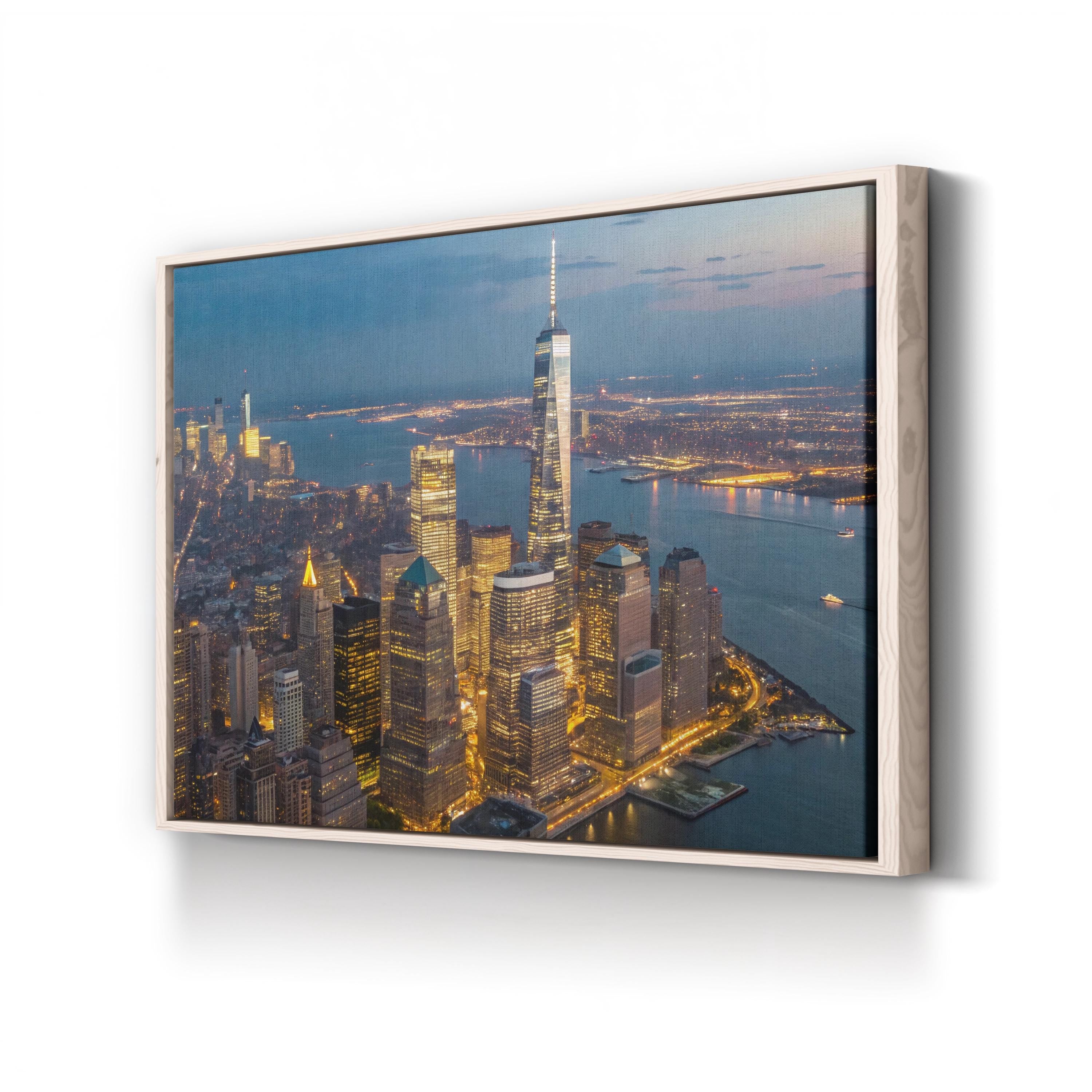 NYC Skyline Canvas Print | Manhattan Night Skyline, New York City Wall Art