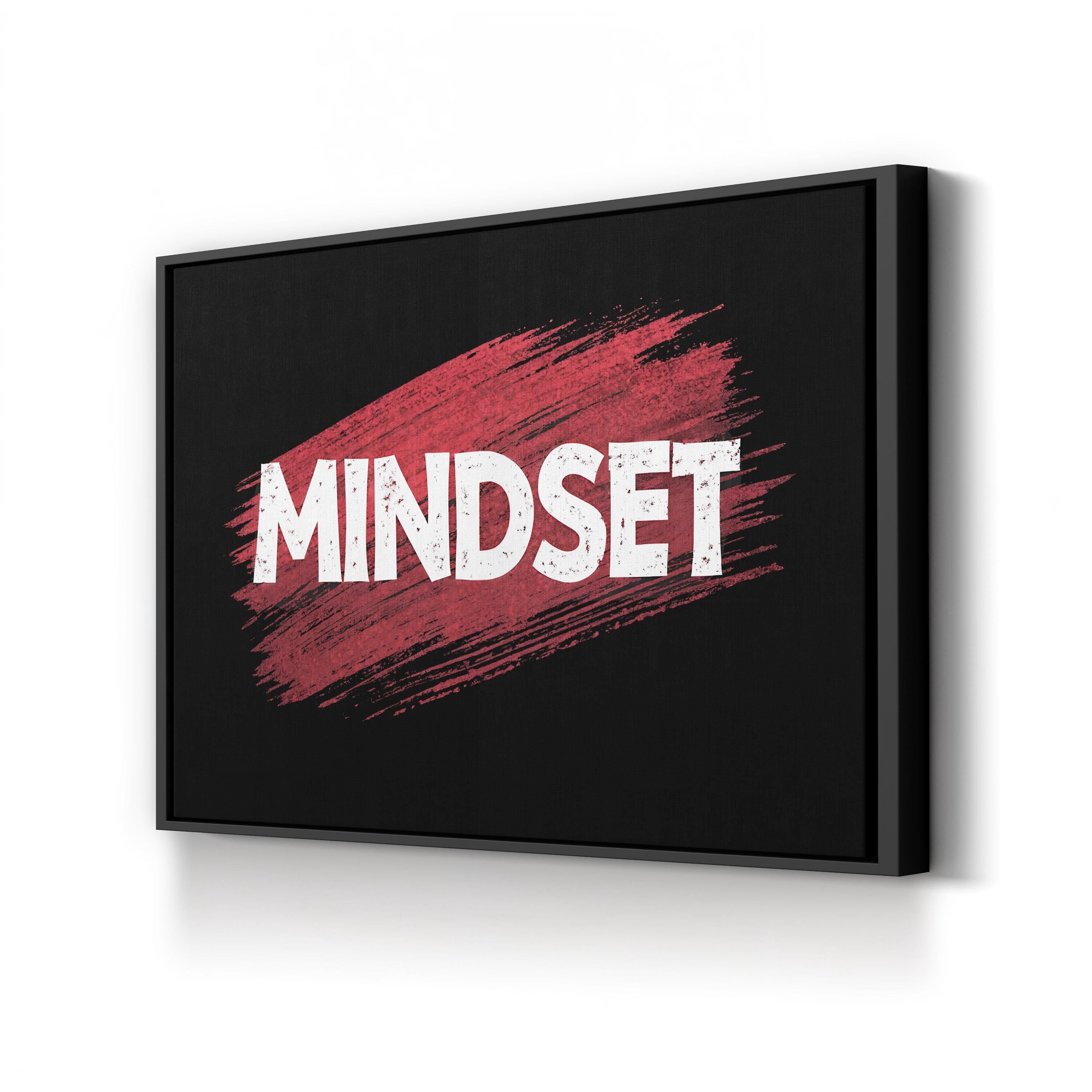 Mindset Motivational Canvas Wall Art | Bold Typography Inspirational Quote