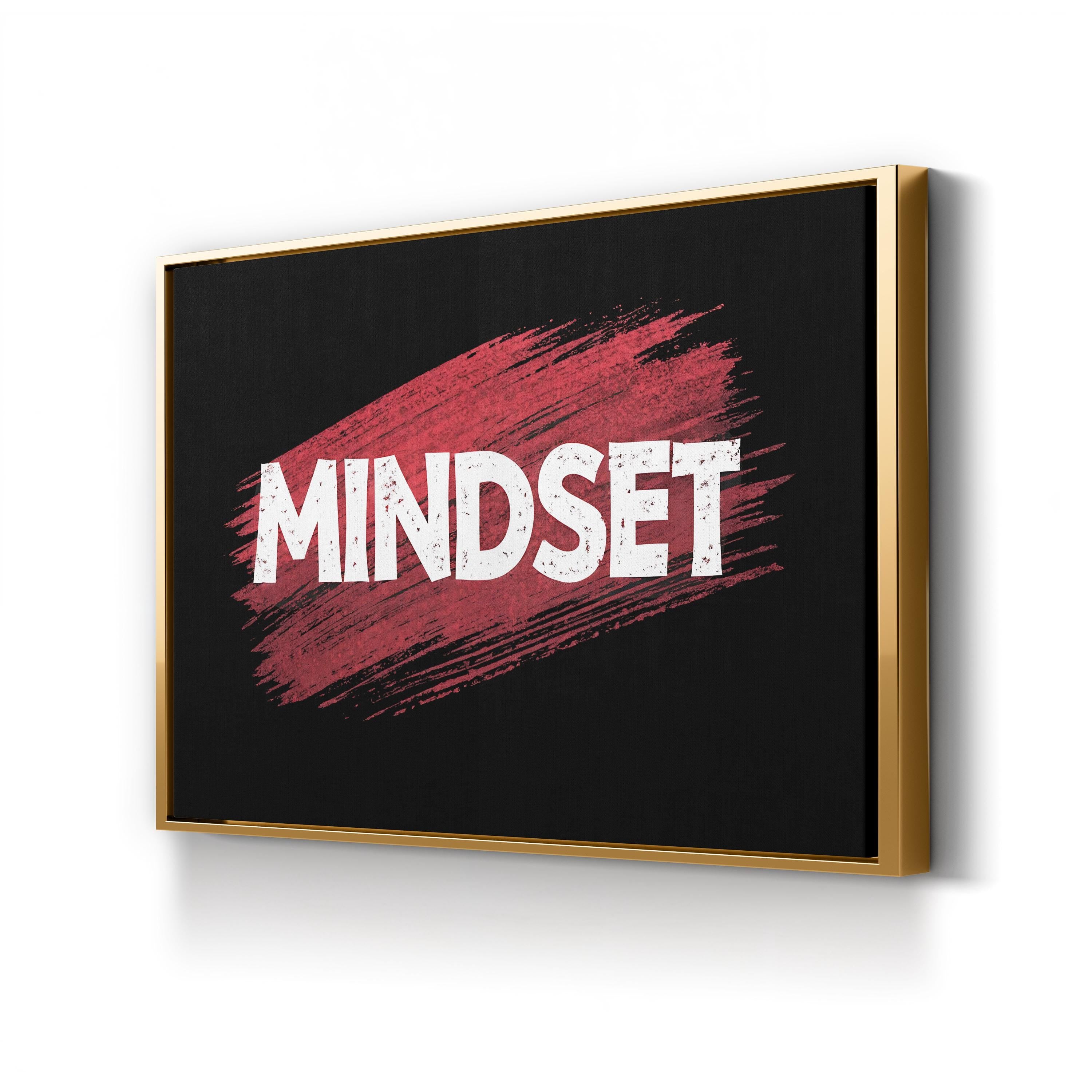 Mindset Motivational Canvas Wall Art | Bold Typography Inspirational Quote