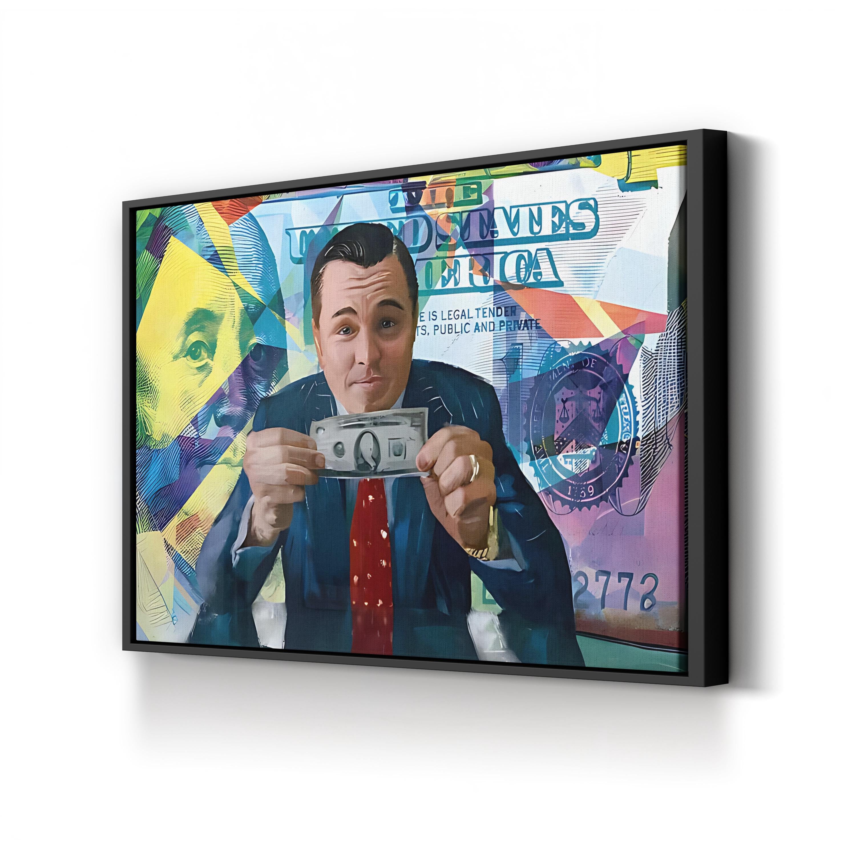 Money-Themed Pop Art Canvas Wall Art | Wall Street–Inspired Abstract Finance Artwork