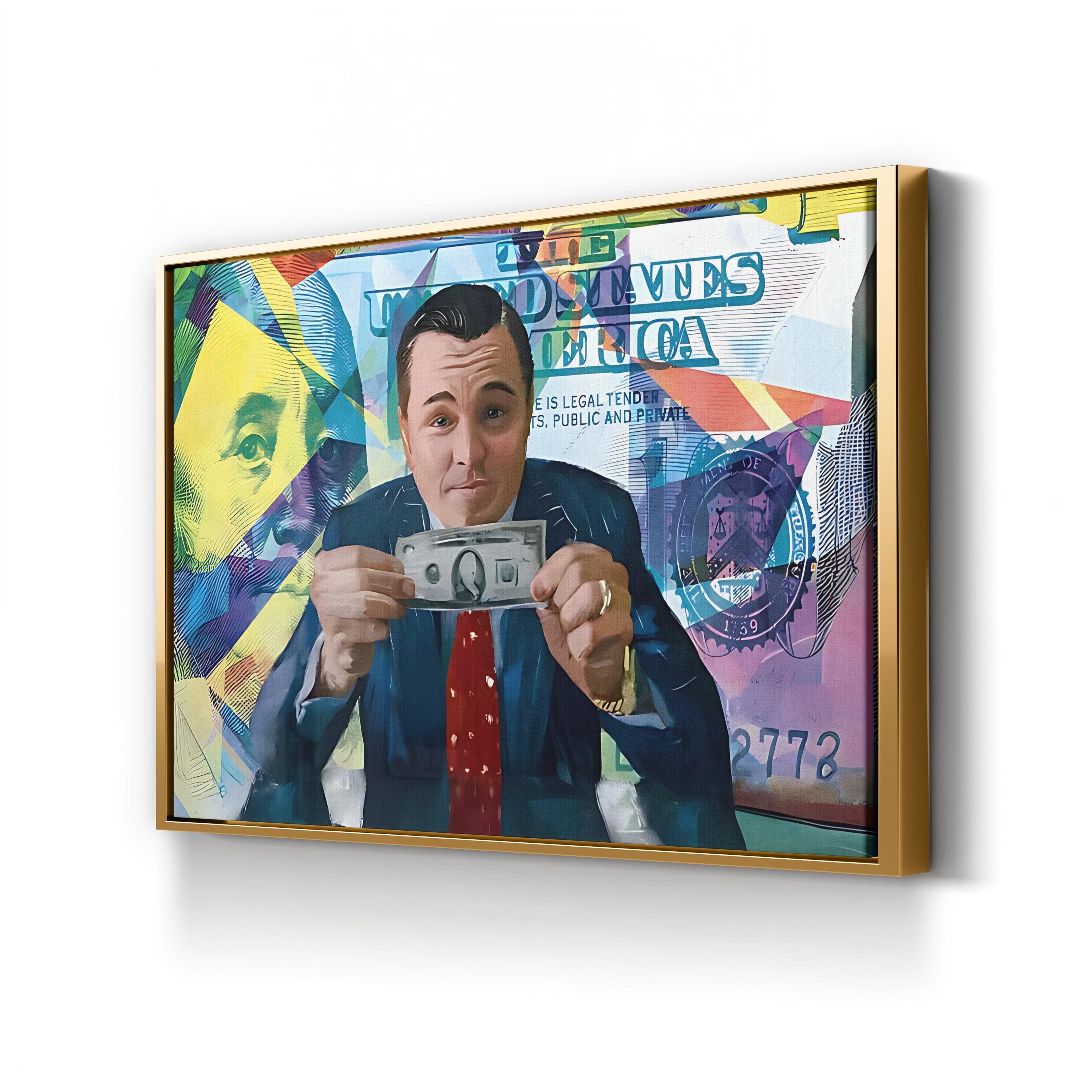 Money-Themed Pop Art Canvas Wall Art | Wall Street–Inspired Abstract Finance Artwork