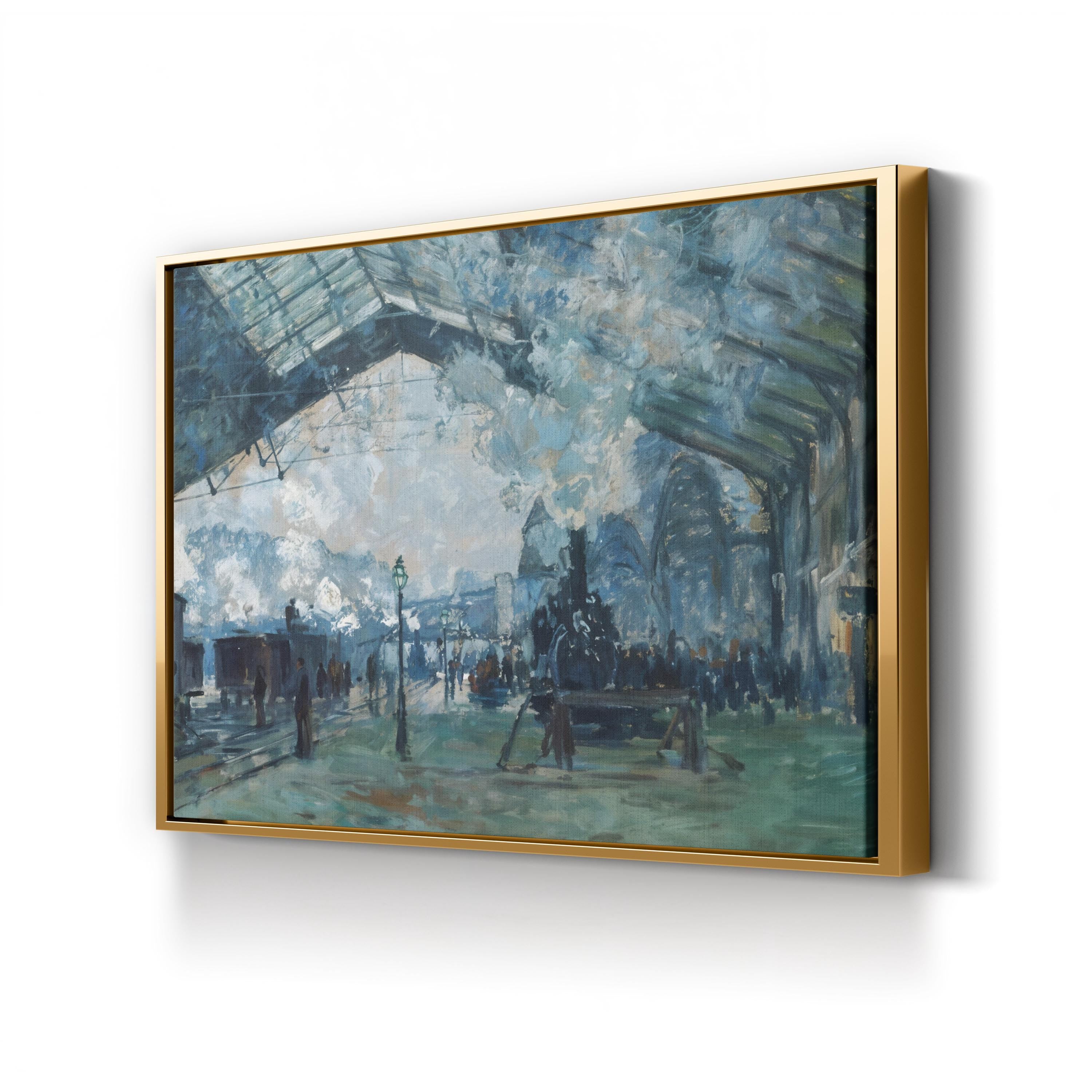 Arrival of the Normandy Train, Gare Saint-Lazare Canvas Print – Claude Monet 1877 Impressionist Wall Art