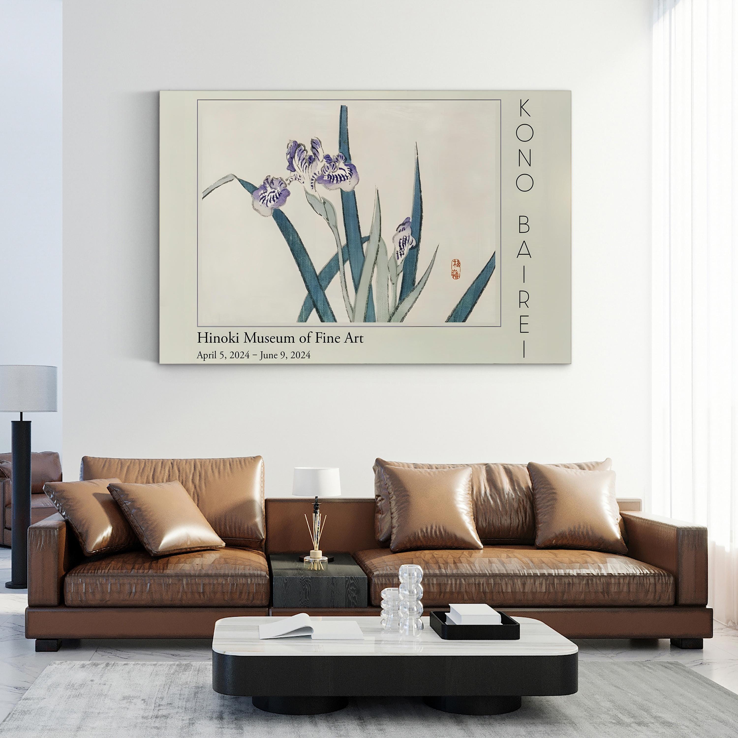 Barei Exhibition Flowers II Wall Art by Kōno Bairei – Vintage Japanese Botanical Canvas Print