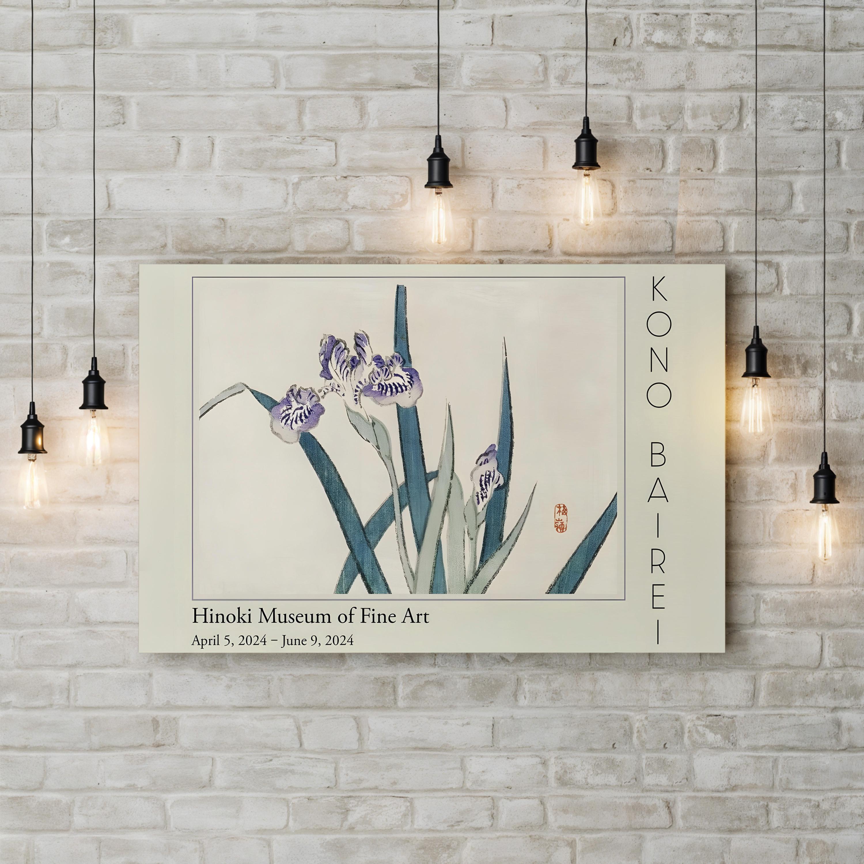 Barei Exhibition Flowers II Wall Art by Kōno Bairei – Vintage Japanese Botanical Canvas Print