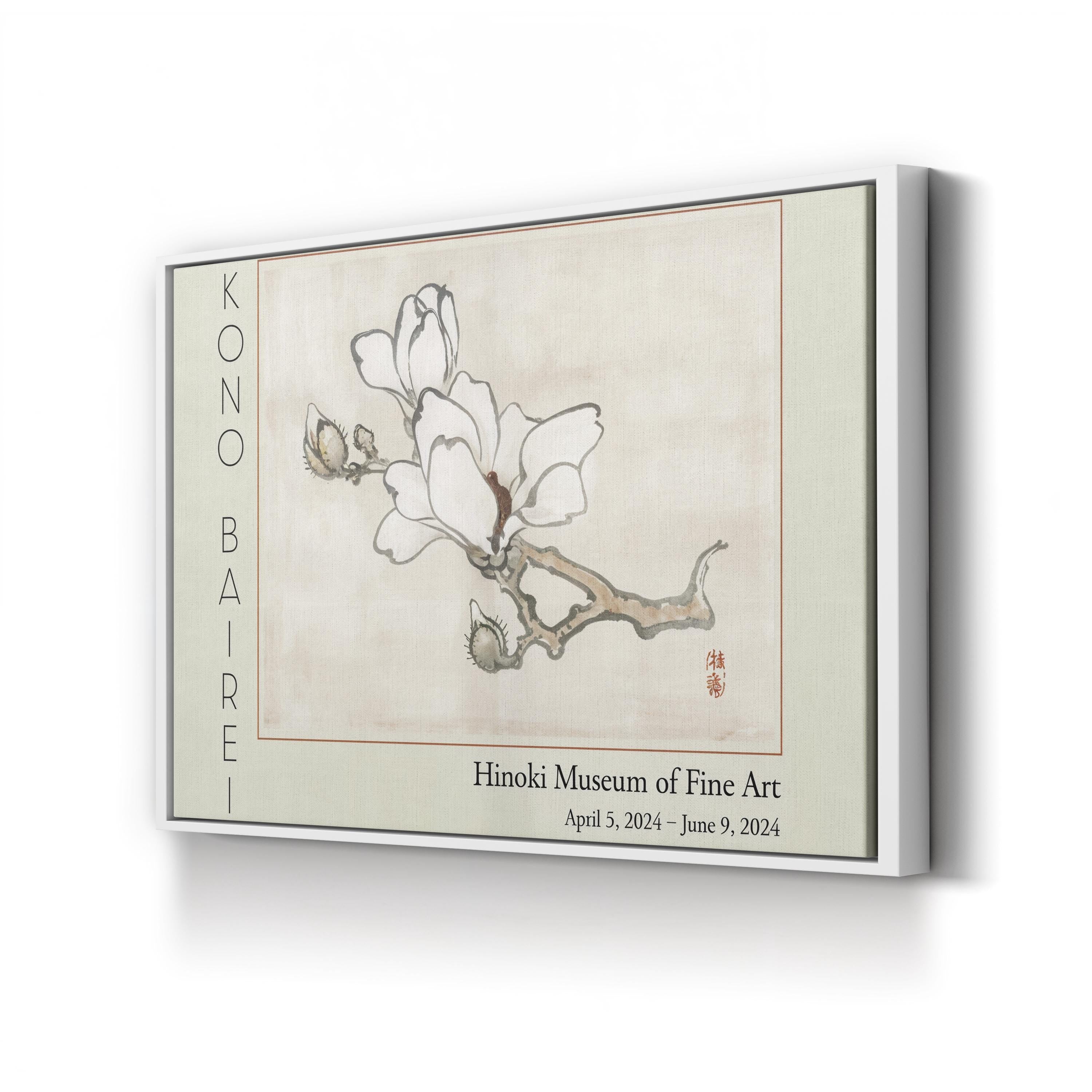 Barei Exhibition Flowers III Wall Art by Kōno Bairei – Vintage Japanese Botanical Canvas Print