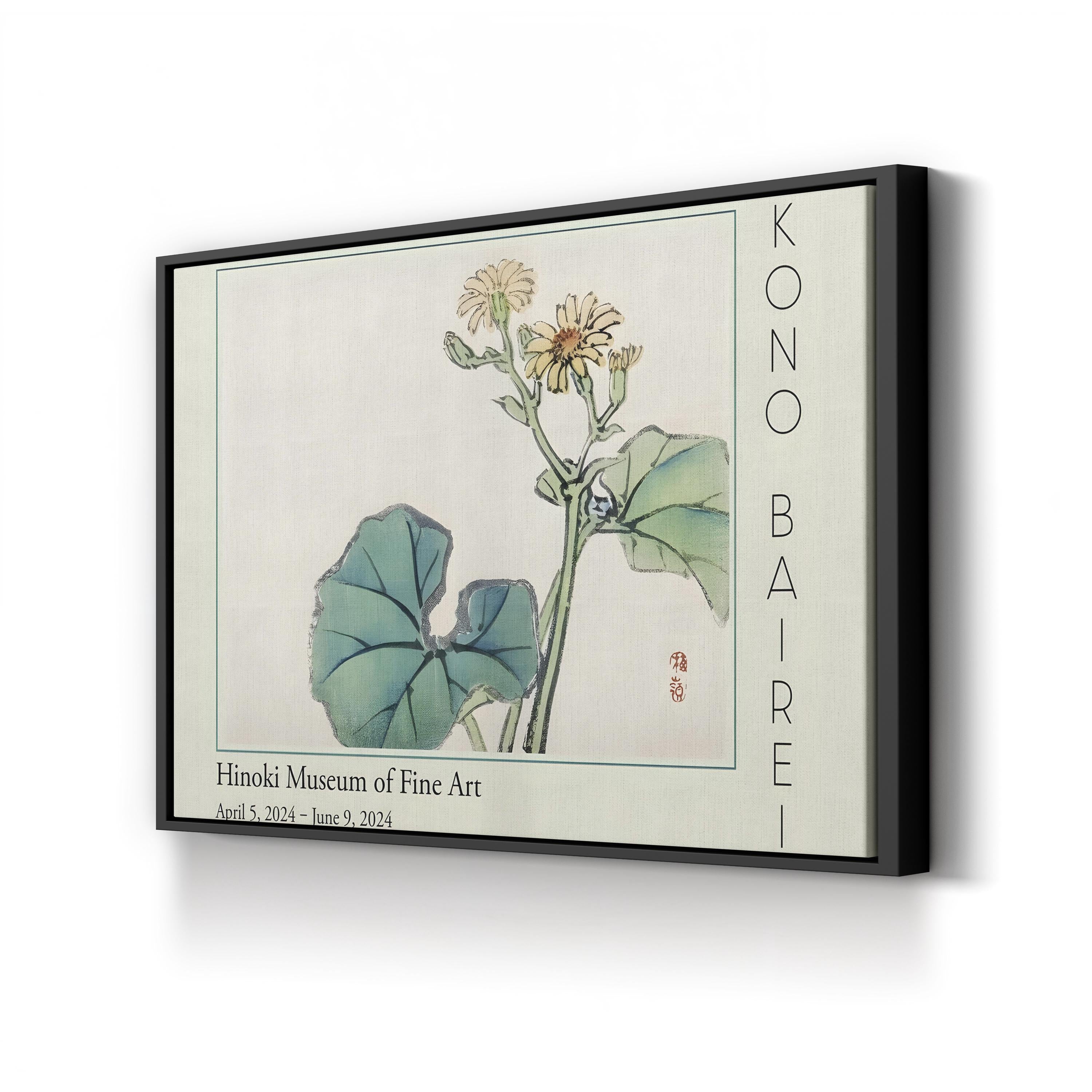 Barei Exhibition Flowers IV Wall Art by Kōno Bairei – Vintage Japanese Botanical Canvas Print