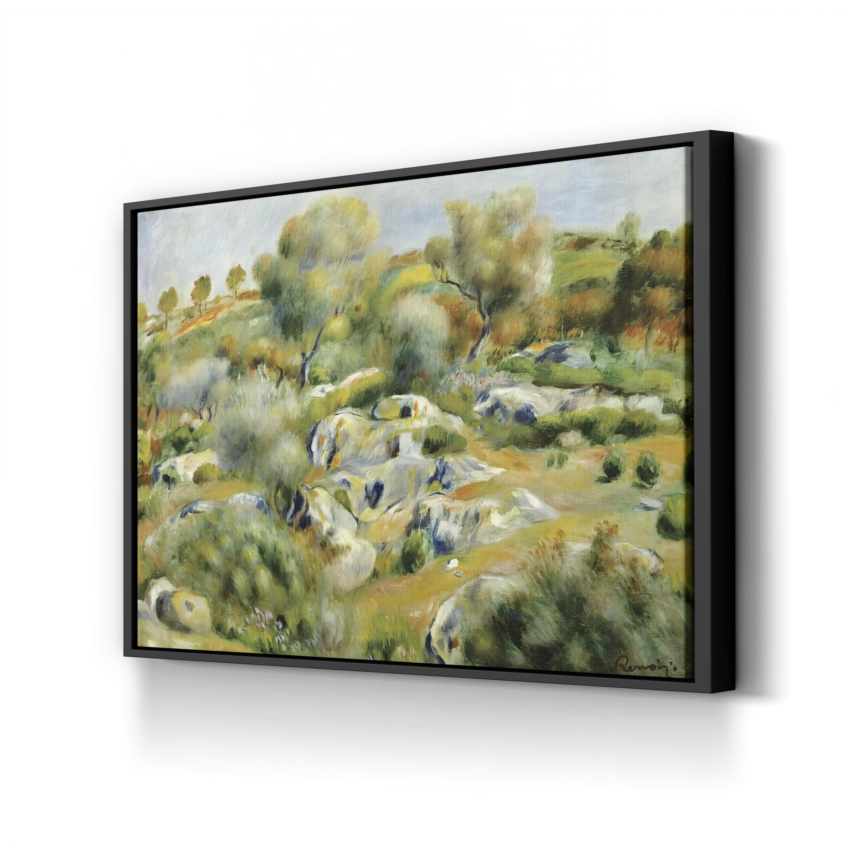 Brittany Landscape With Trees And Rocks Wall Art by Pierre-Auguste Renoir