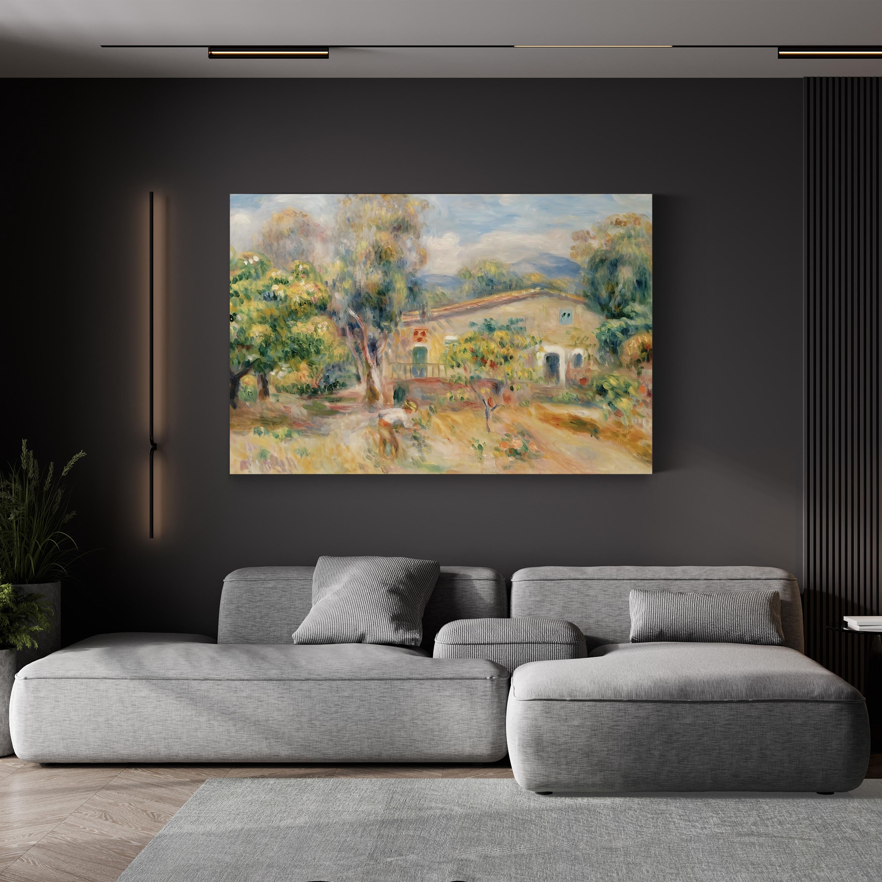 The Farm at Les Collettes, Cagnes by Pierre-Auguste Renoir canvas print in a 1.5-inch gallery-wrapped canvas