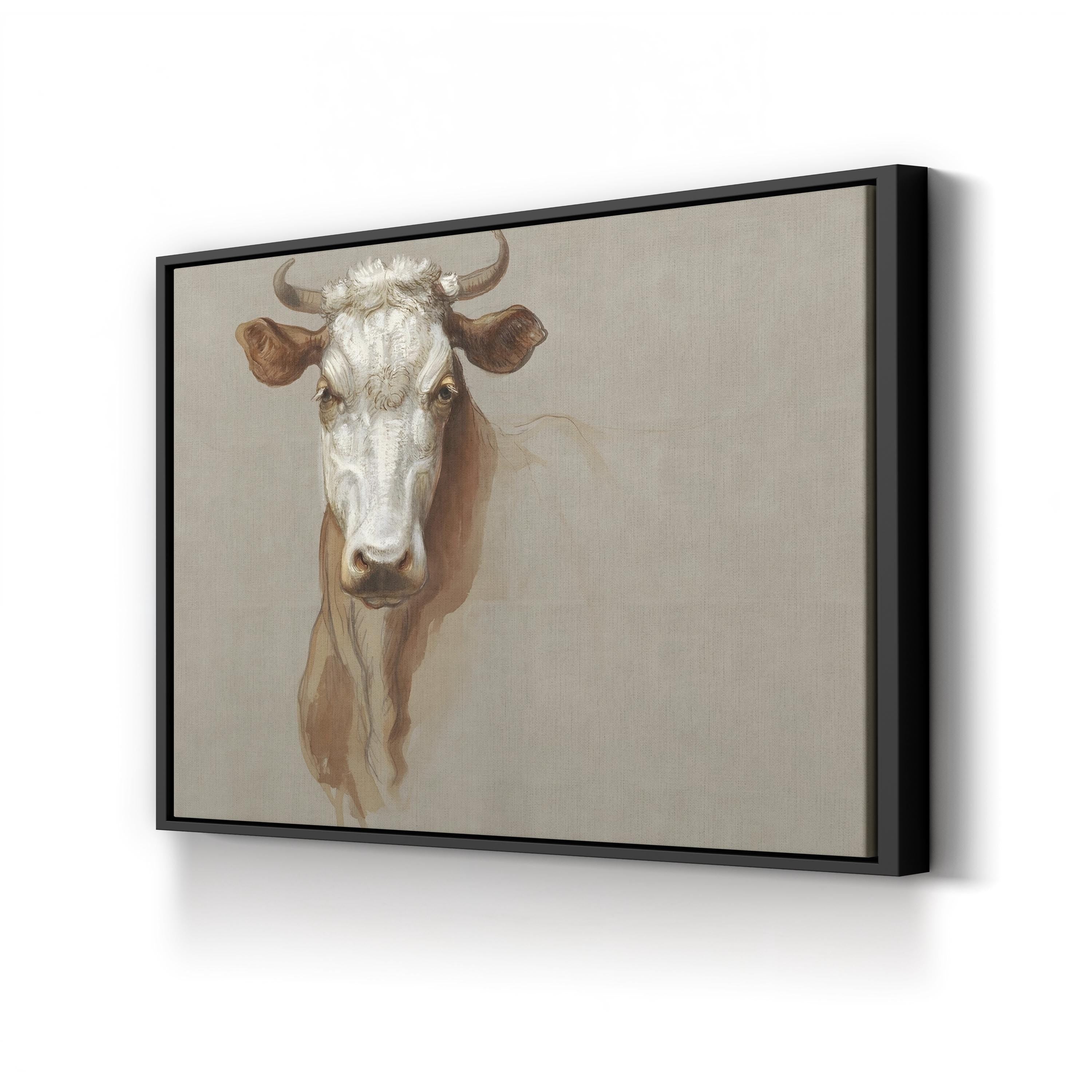 19th-Century AmericanColman Cow Portrait Study I Wall Art by Samuel Colman