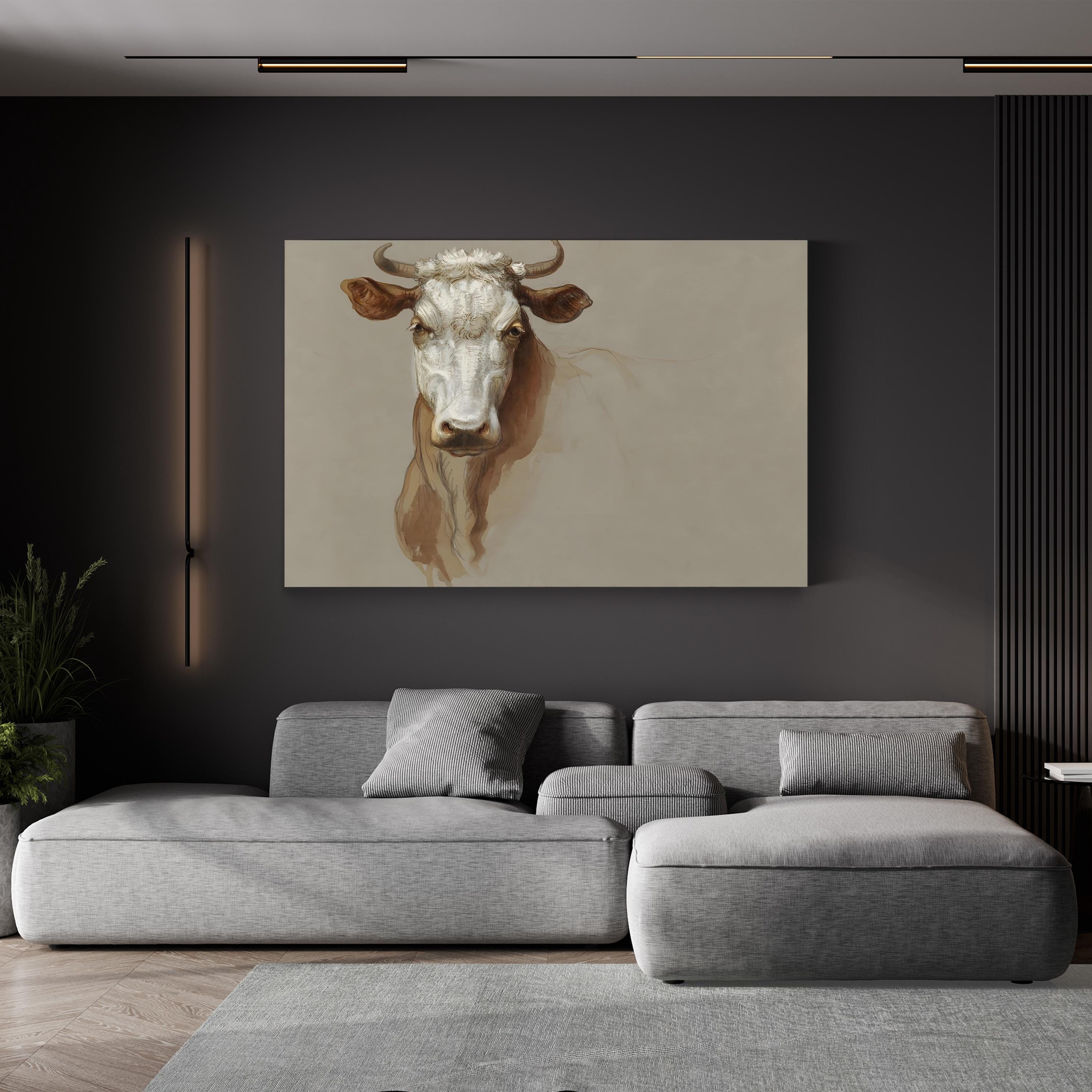 19th-Century AmericanColman Cow Portrait Study I Wall Art by Samuel Colman