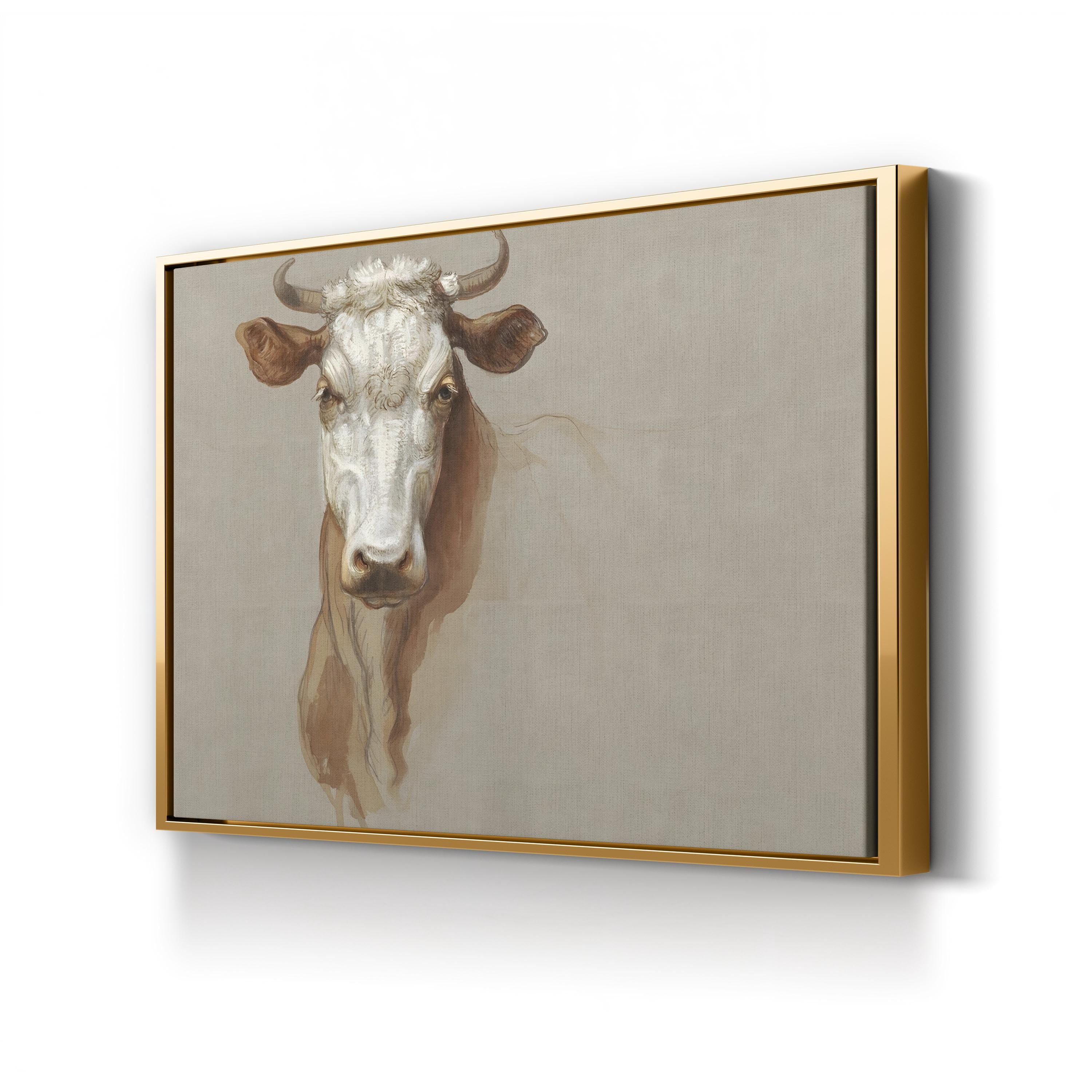 19th-Century AmericanColman Cow Portrait Study I Wall Art by Samuel Colman