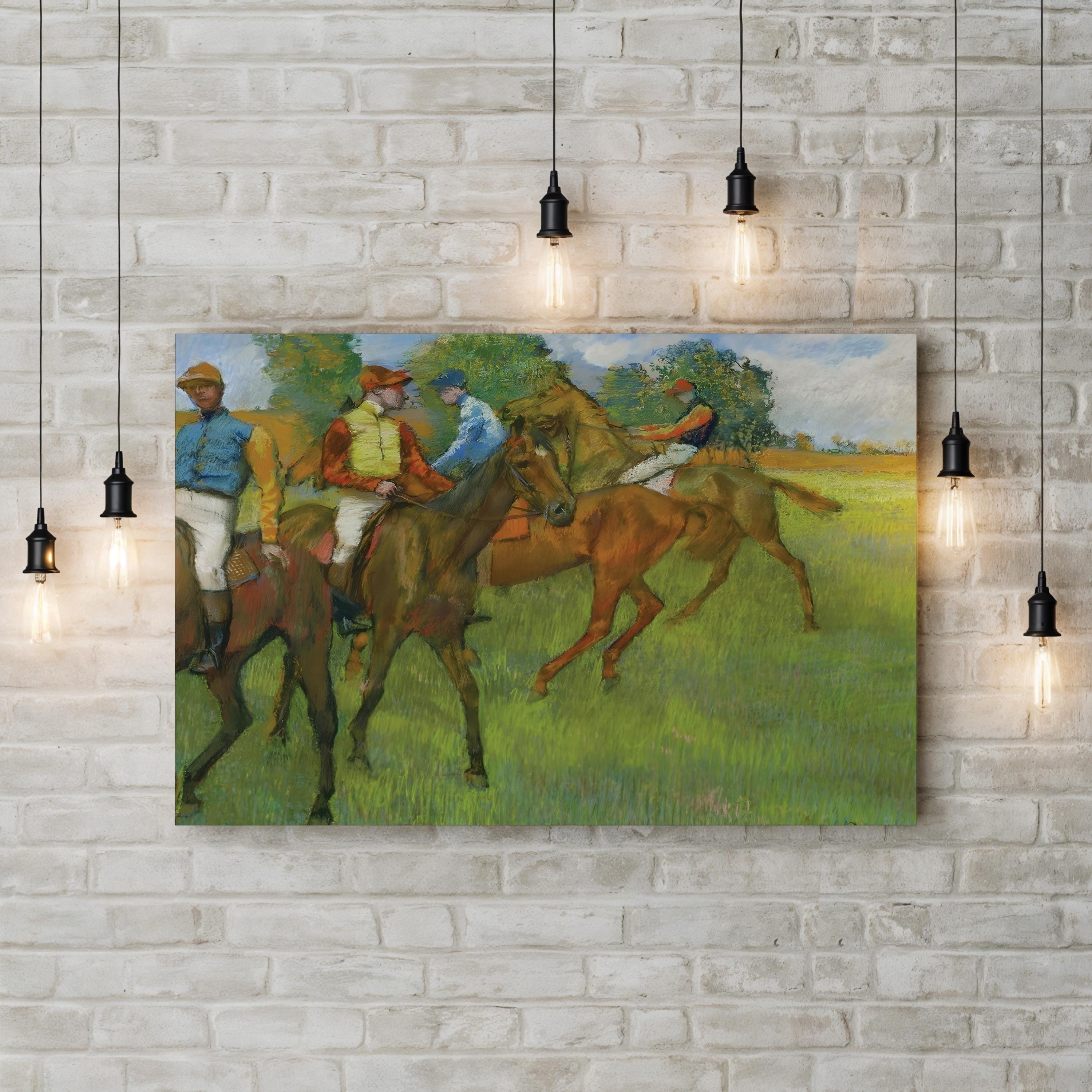 The Races I Wall Art – Impressionist Horse Racing Canvas by Edgar Degas