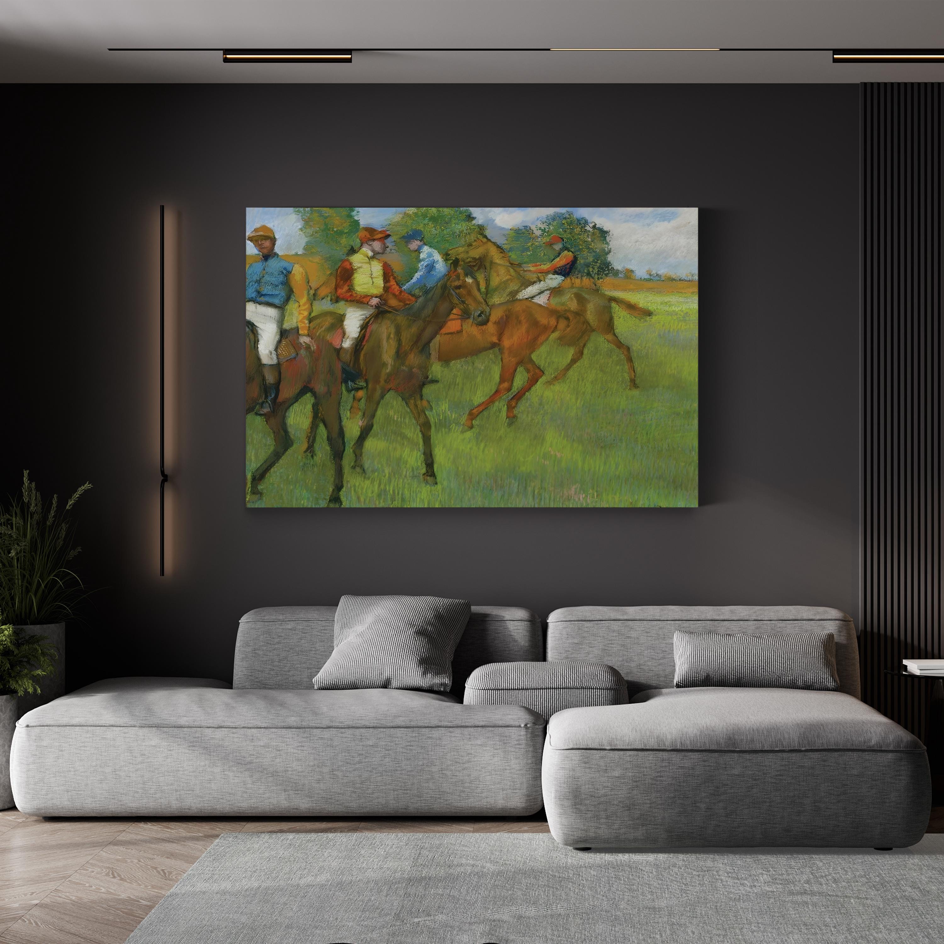 The Races I Wall Art – Impressionist Horse Racing Canvas by Edgar Degas