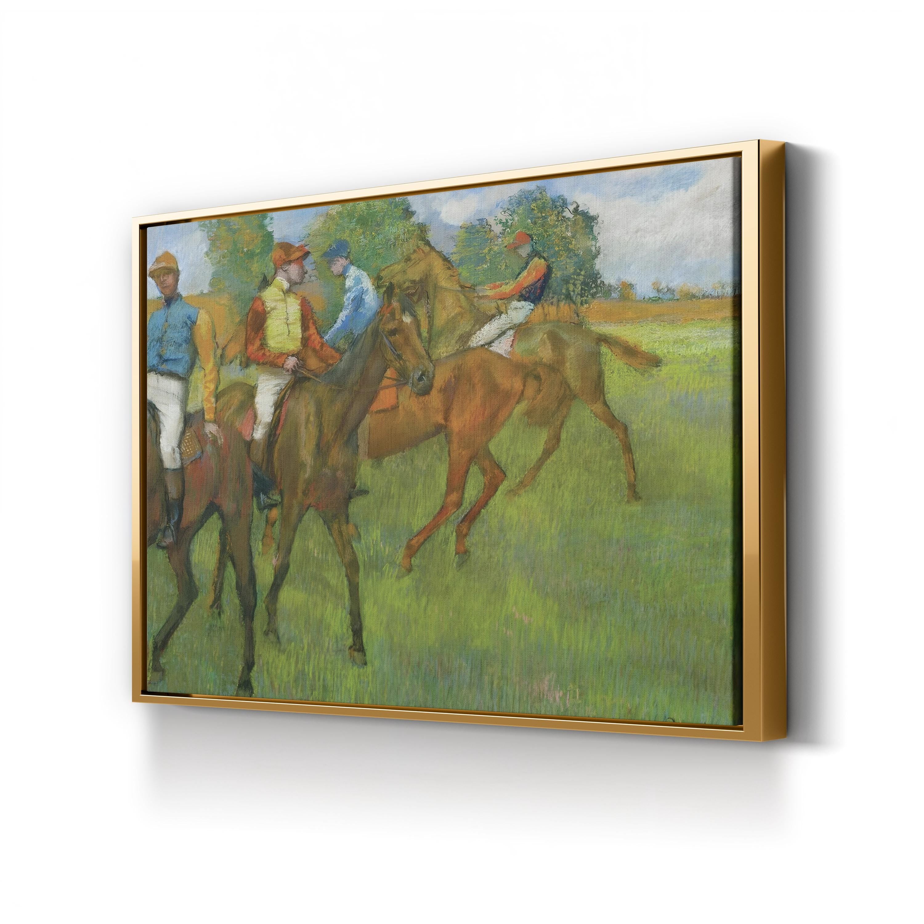 The Races I Wall Art – Impressionist Horse Racing Canvas by Edgar Degas