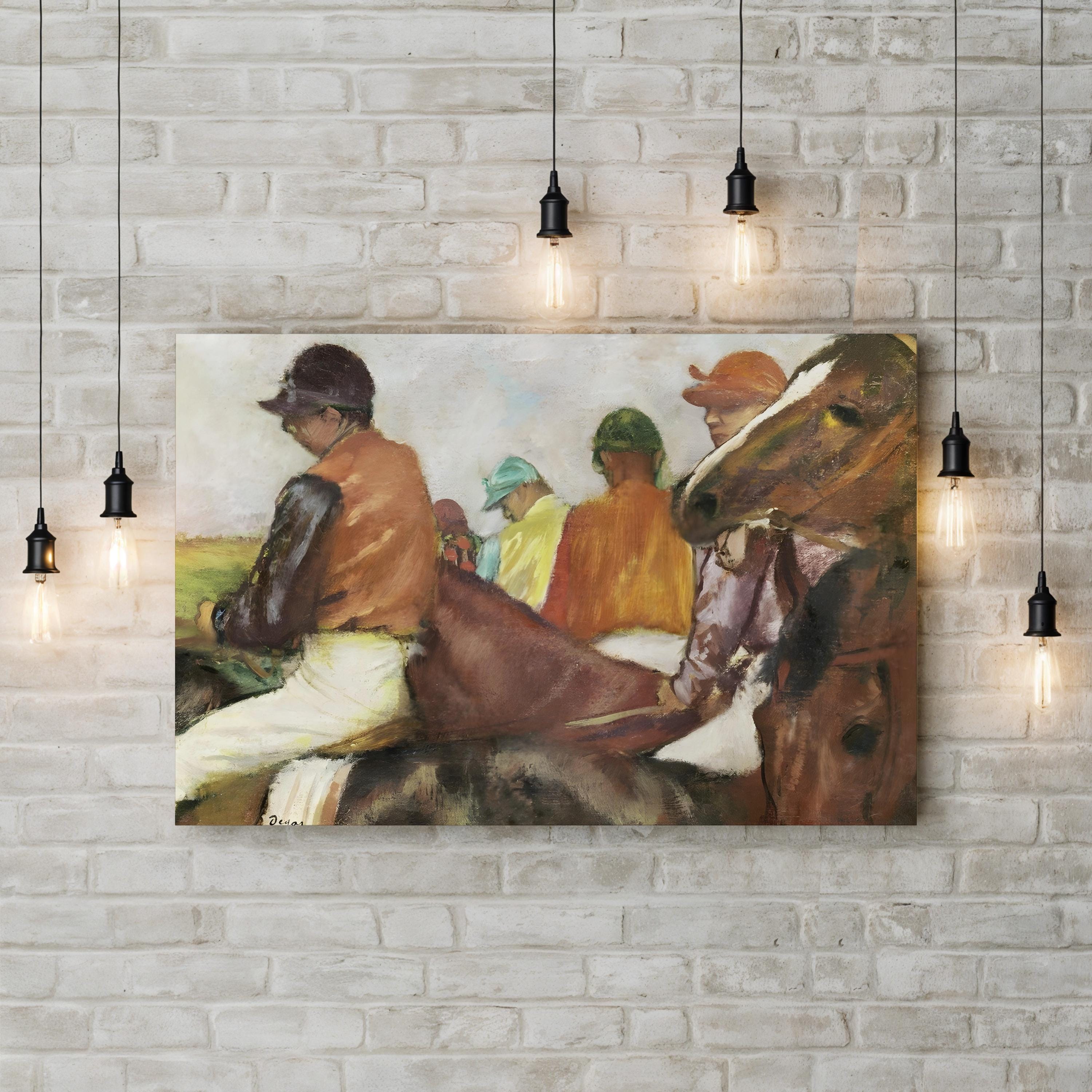 The Races III Wall Art – Impressionist Horse Racing Canvas by Edgar Degas
