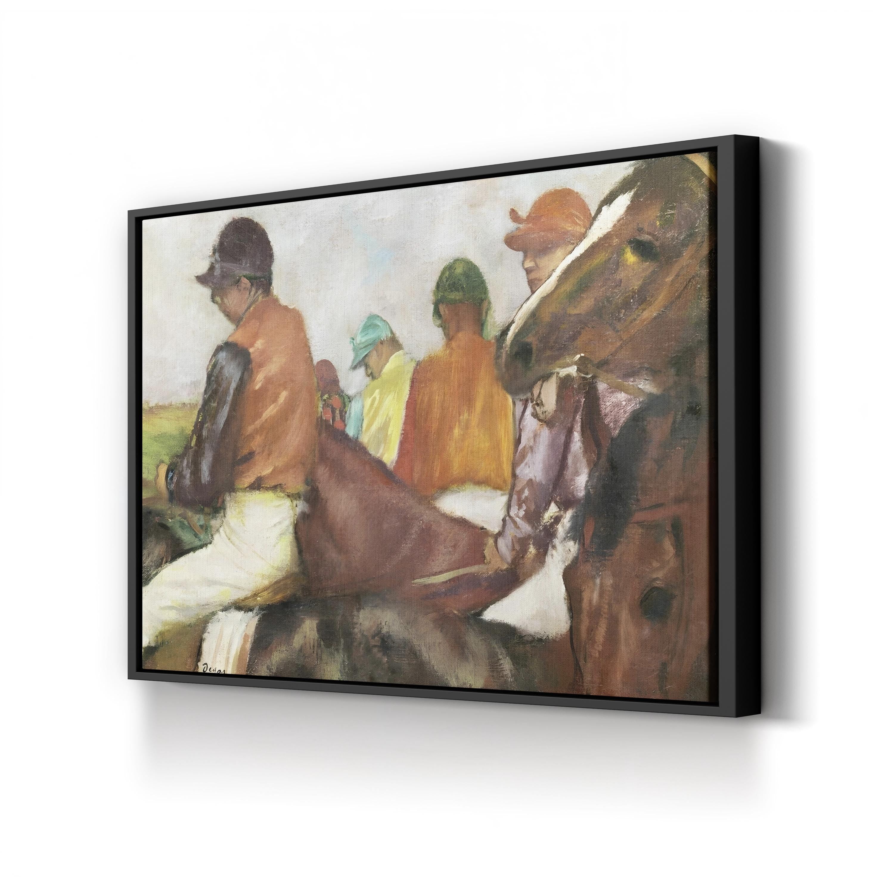 The Races III Wall Art – Impressionist Horse Racing Canvas by Edgar Degas