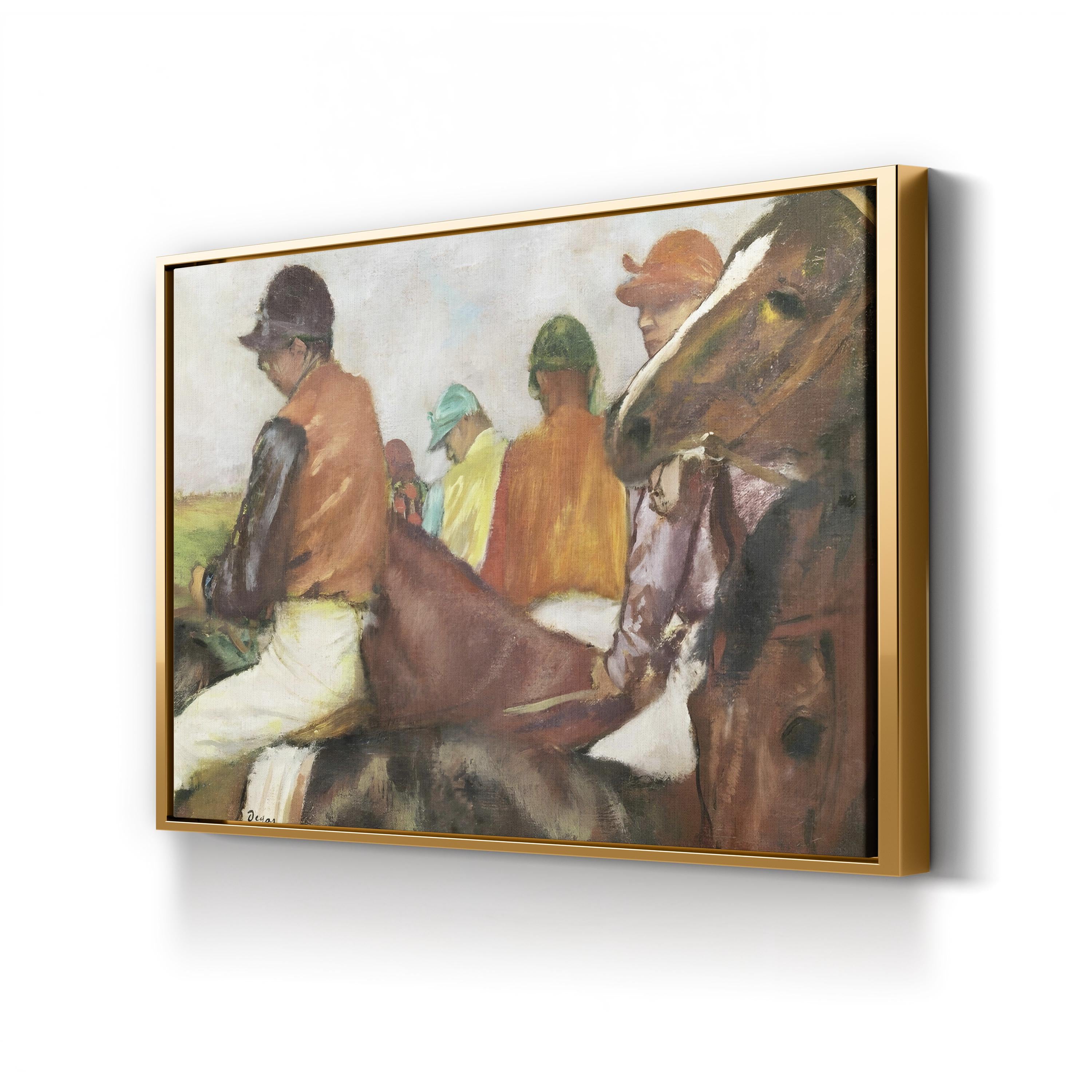 The Races III Wall Art – Impressionist Horse Racing Canvas by Edgar Degas