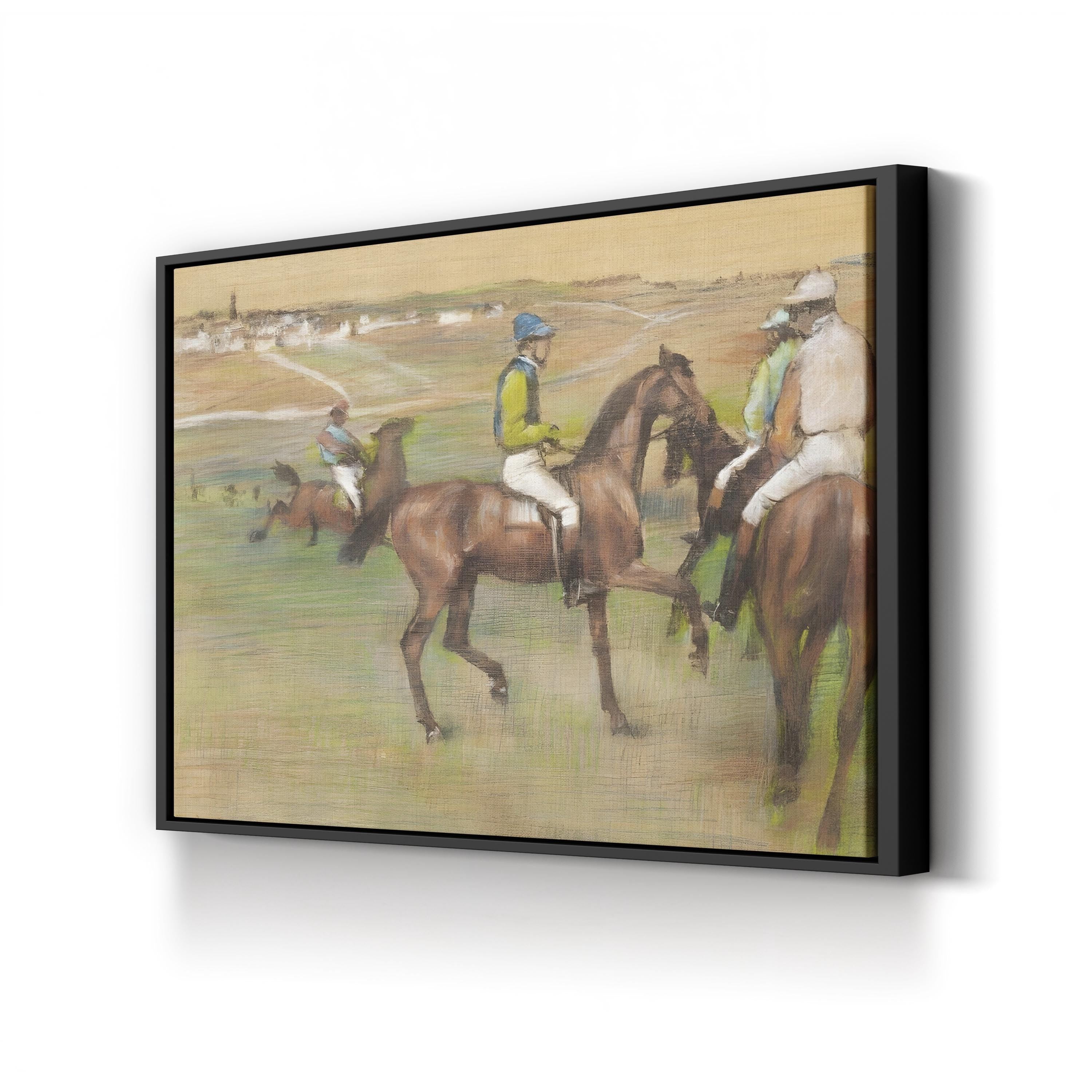 The Races IV Wall Art – Impressionist Horse Racing Canvas by Edgar Degas