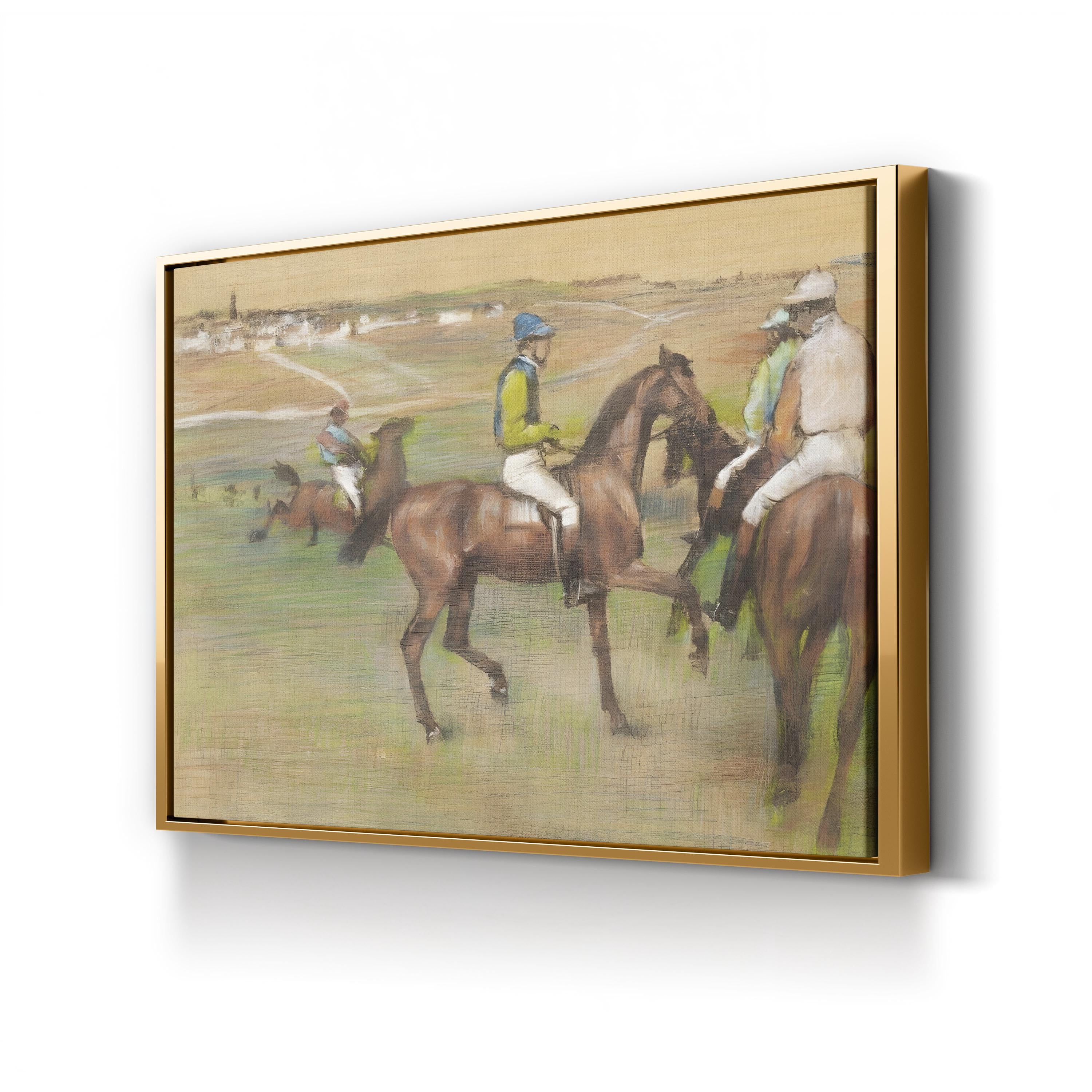 The Races IV Wall Art – Impressionist Horse Racing Canvas by Edgar Degas