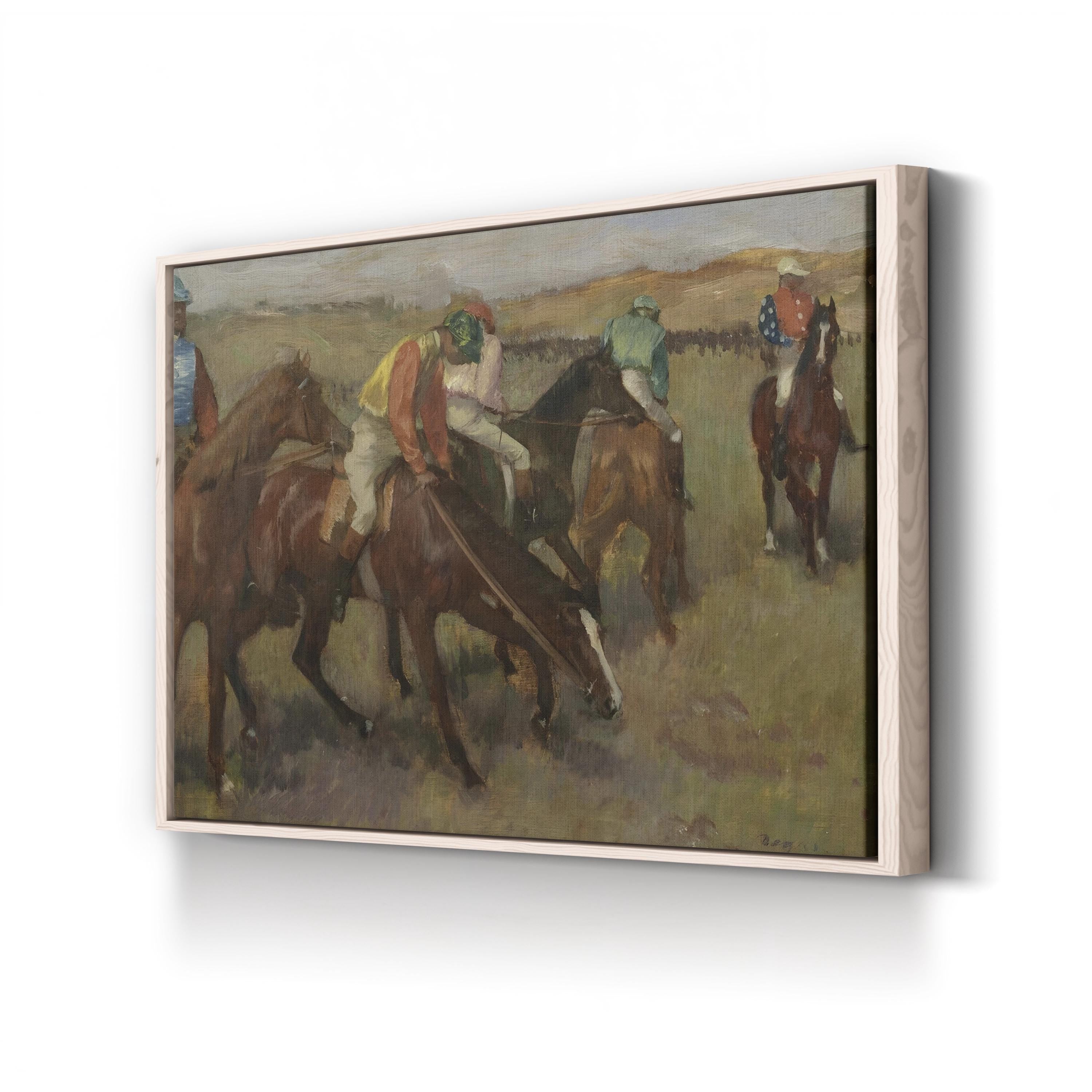 The Races VI Wall Art – Impressionist Horse Racing Scene by Edgar Degas